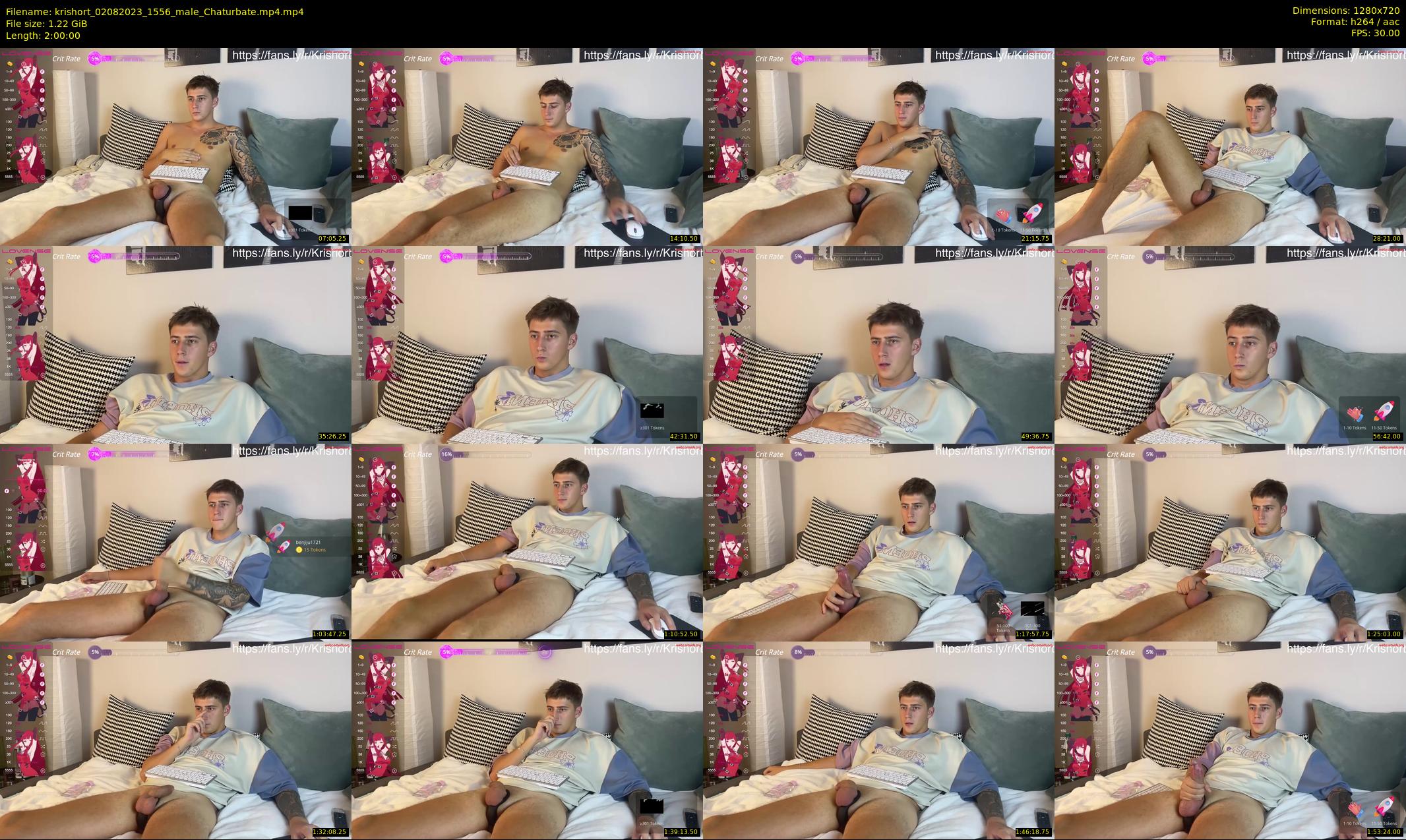 krishort — 120 minute Chaturbate male cam show recording, 720p, Aug 2, 2023