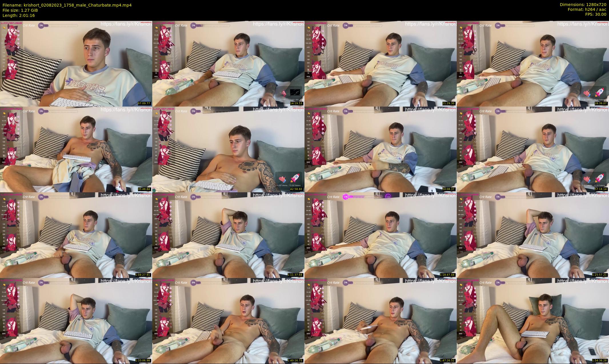 krishort — 122 minute Chaturbate male cam show recording, 720p, Aug 2, 2023