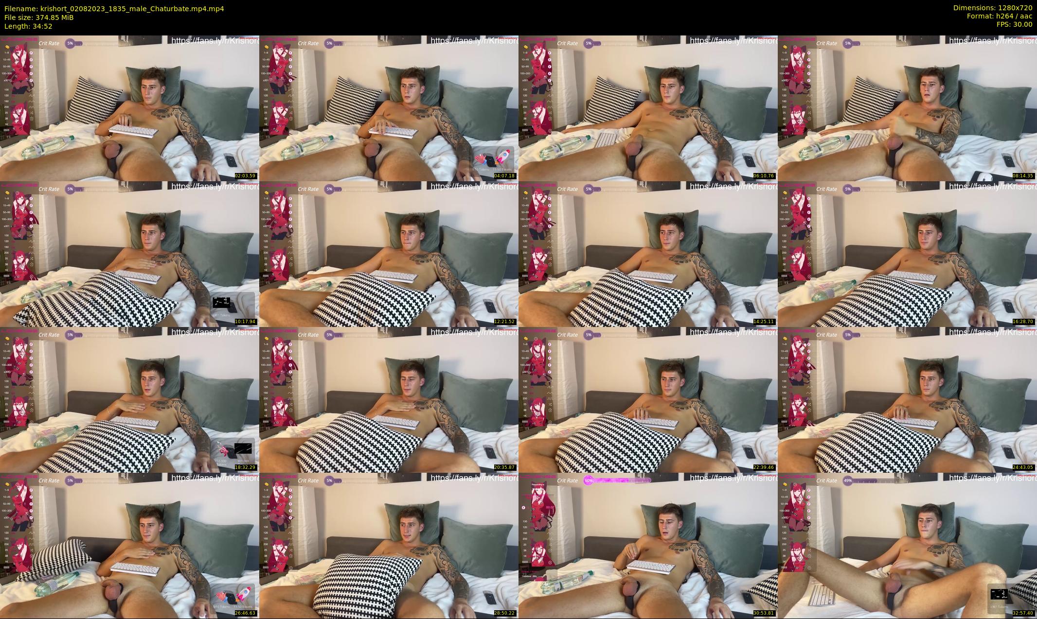 krishort — 35 minute Chaturbate male cam show recording, 720p, Aug 2, 2023