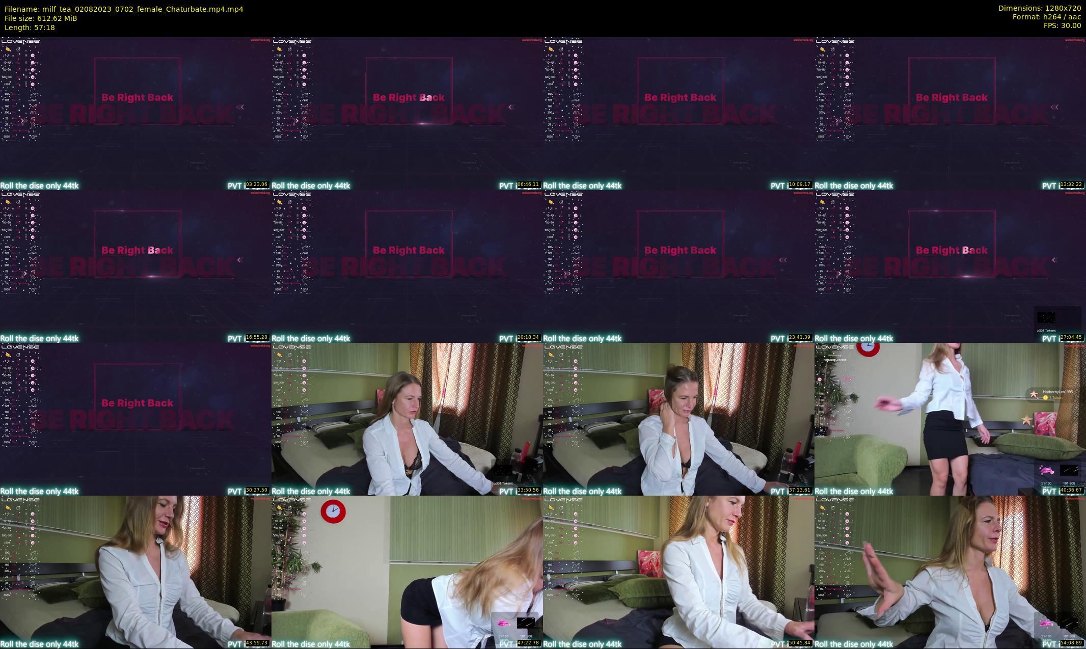 milf_tea — 58 minute Chaturbate female cam show recording, 720p, Aug 2, 2023