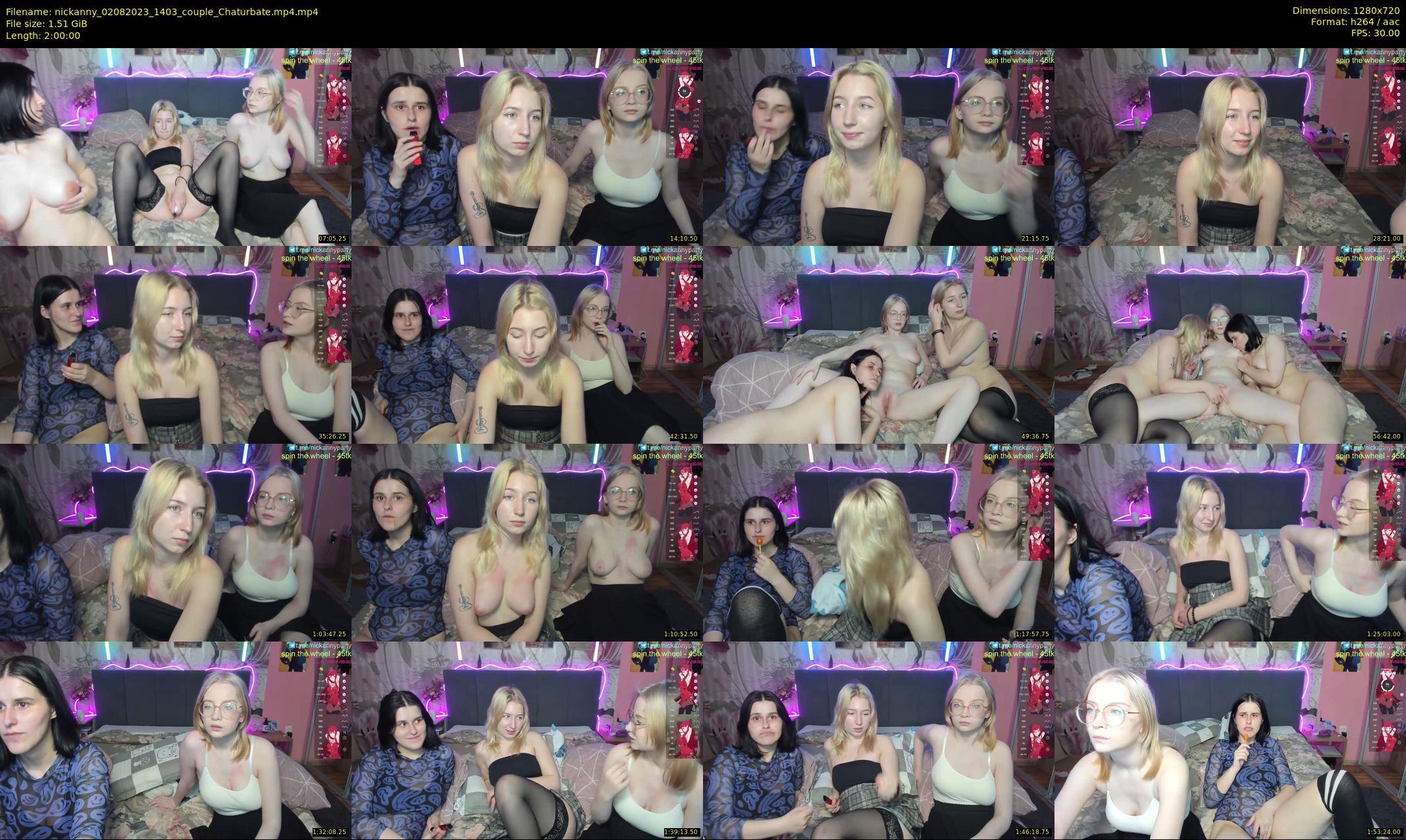 nickanny — 120 minute Chaturbate couple cam show recording, 720p, Aug 2, 2023