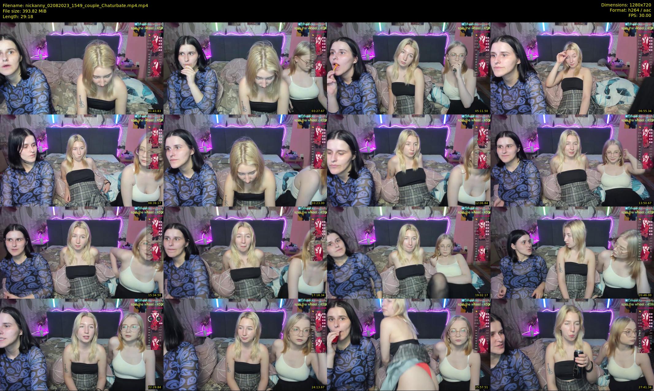 nickanny — 30 minute Chaturbate couple cam show recording, 720p, Aug 2, 2023