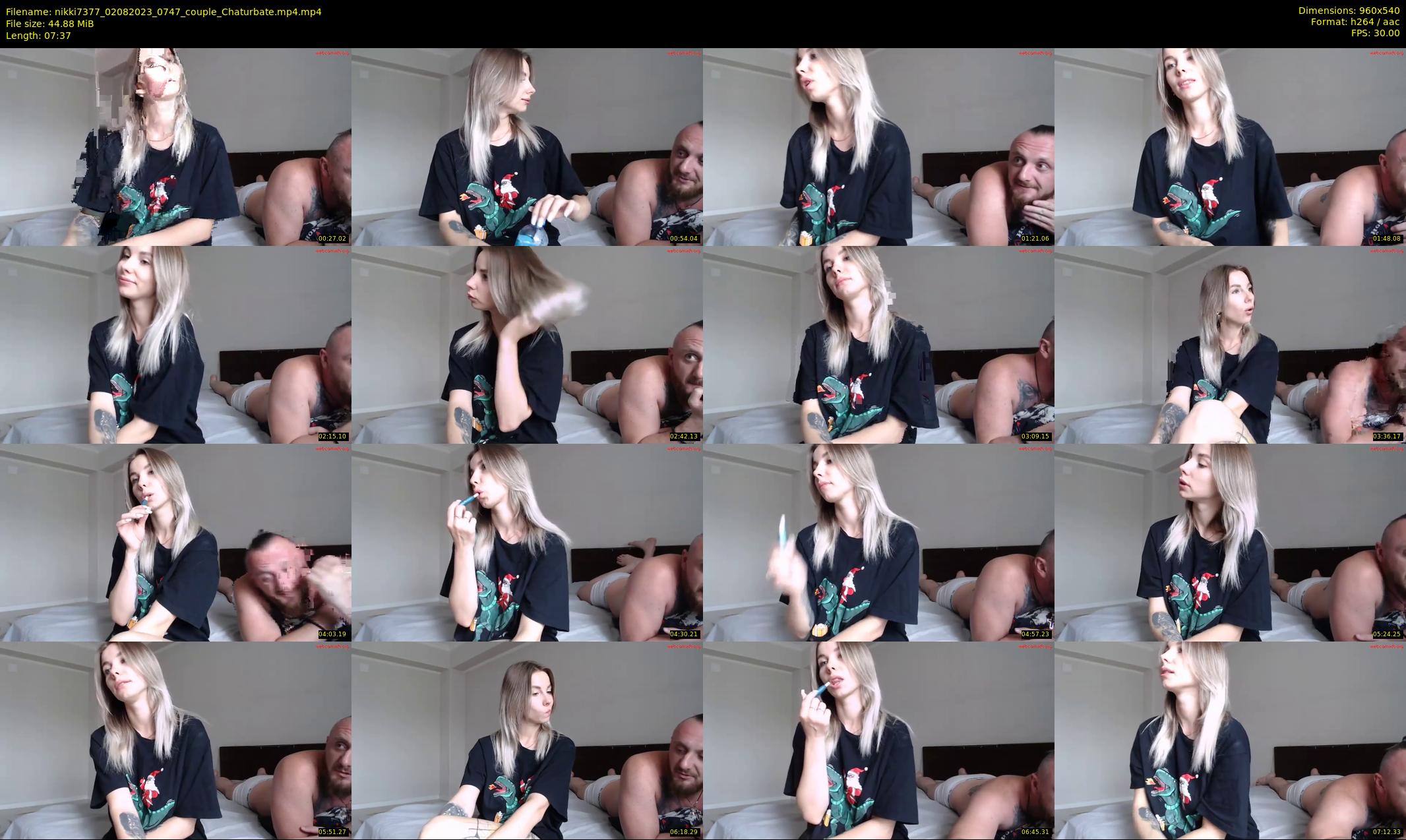 nikki7377 — 8 minute Chaturbate couple cam show recording, 480p, Aug 2, 2023