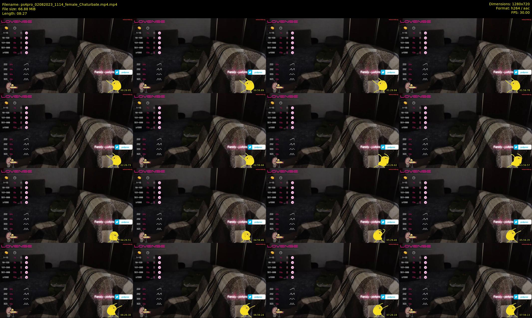 ps4pro — 9 minute Chaturbate female cam show recording, 720p, Aug 2, 2023