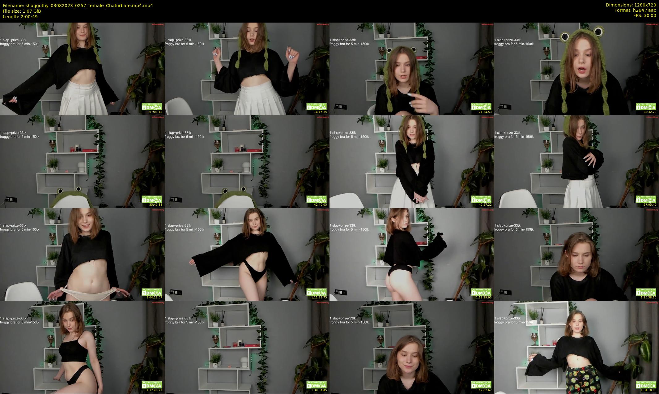 shoggothy — 121 minute Chaturbate female cam show recording, 720p, Aug 3, 2023
