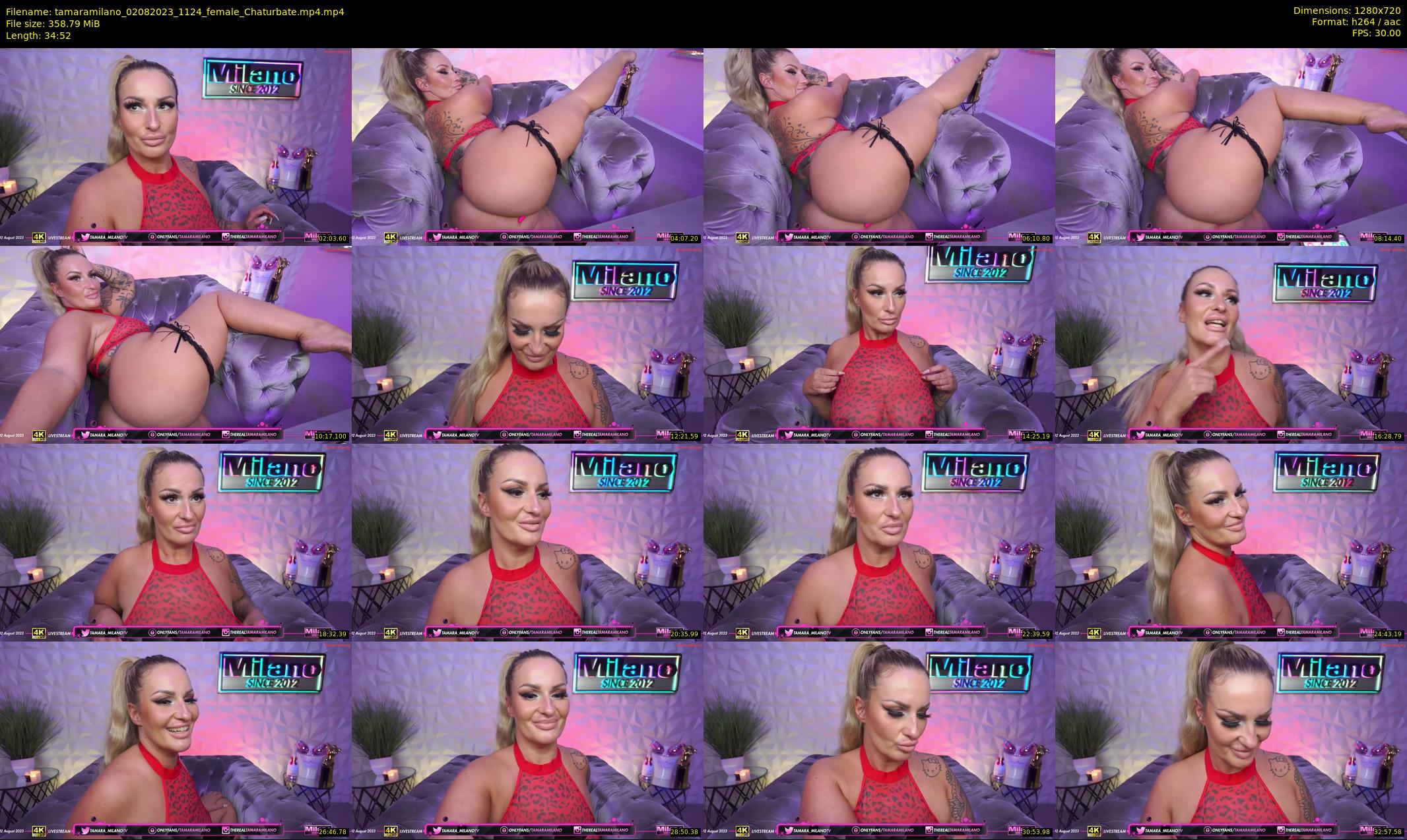 tamaramilano — 35 minute Chaturbate female cam show recording, 720p, Aug 2, 2023