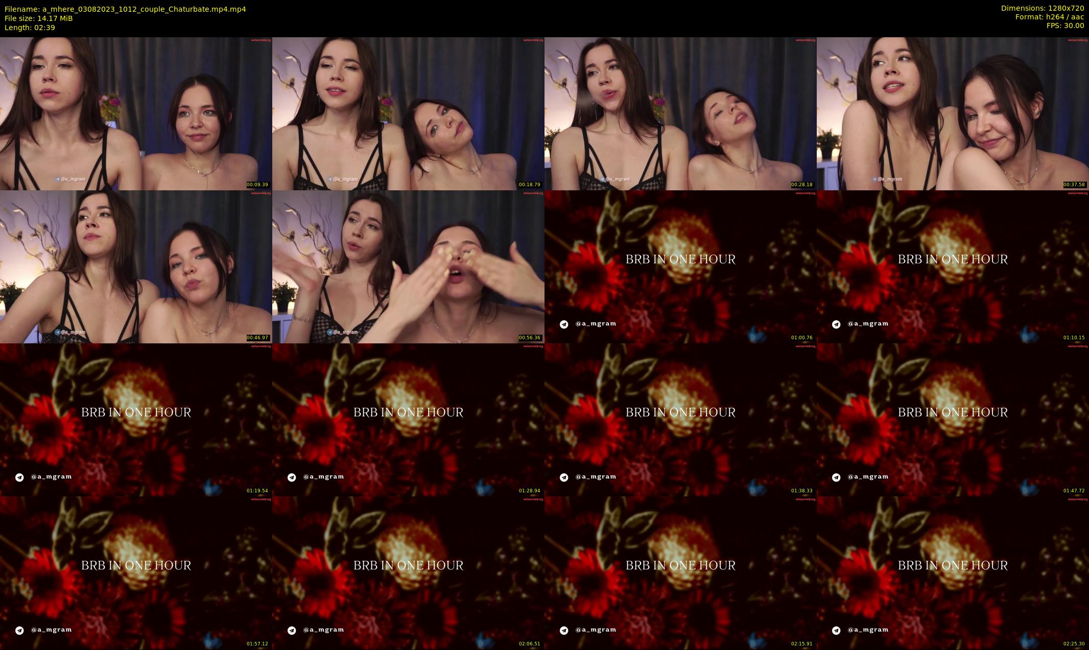 a_mhere — 3 minute Chaturbate couple cam show recording, 720p, Aug 3, 2023