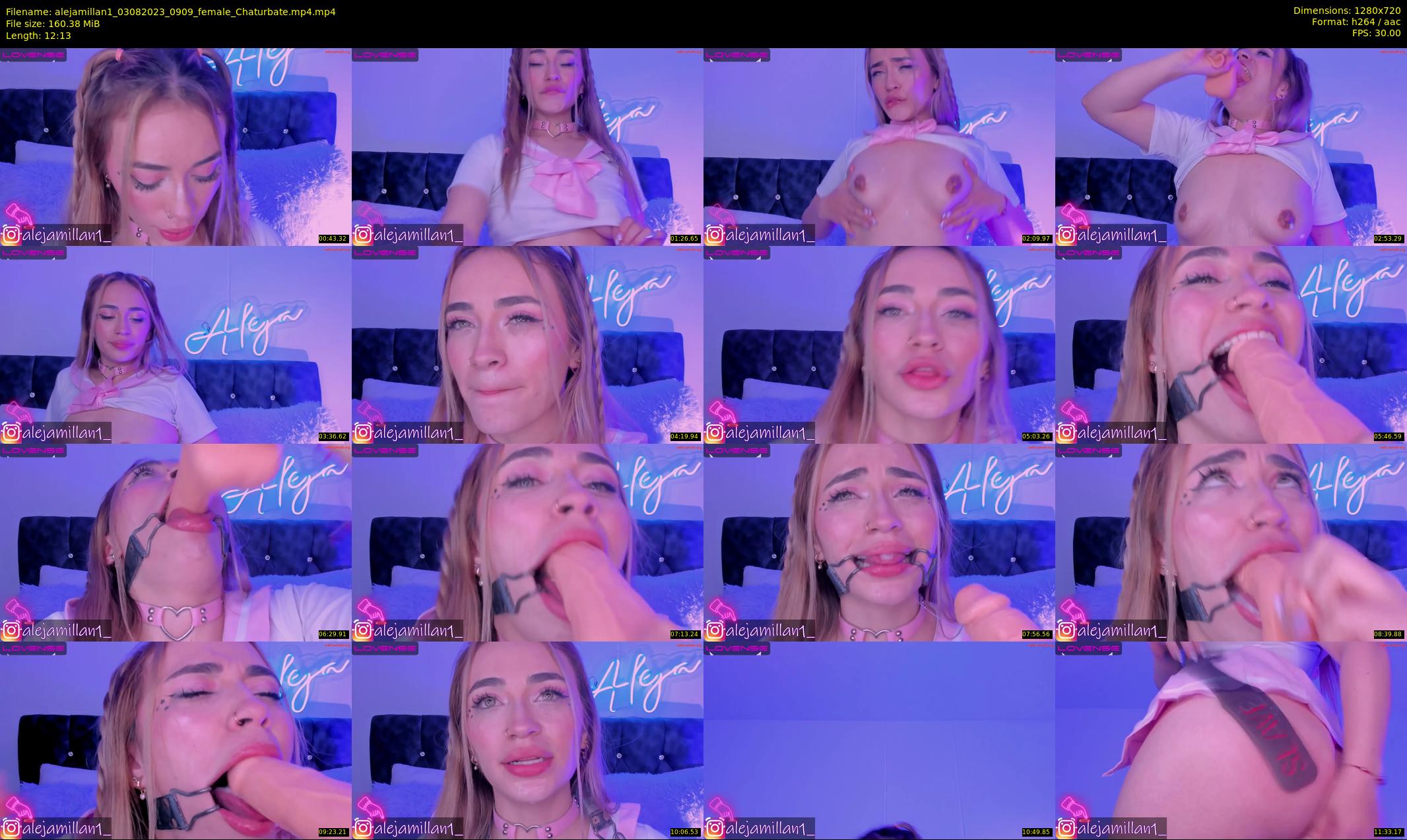 alejamillan1 — 13 minute Chaturbate female cam show recording, 720p, Aug 3, 2023