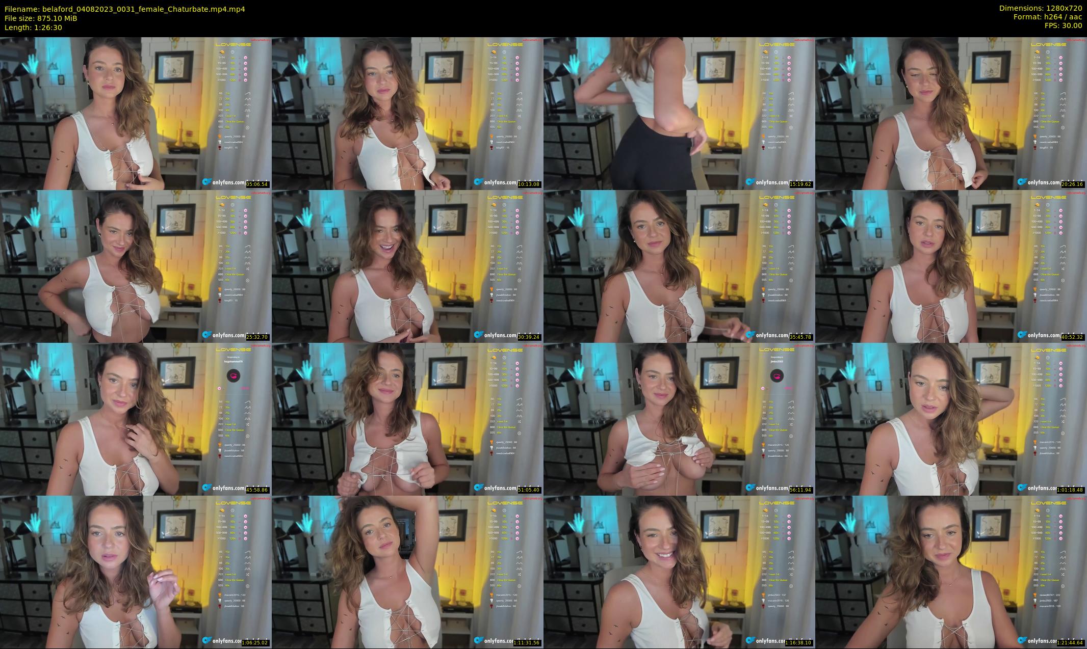 belaford — 87 minute Chaturbate female cam show recording, 720p, Aug 4, 2023