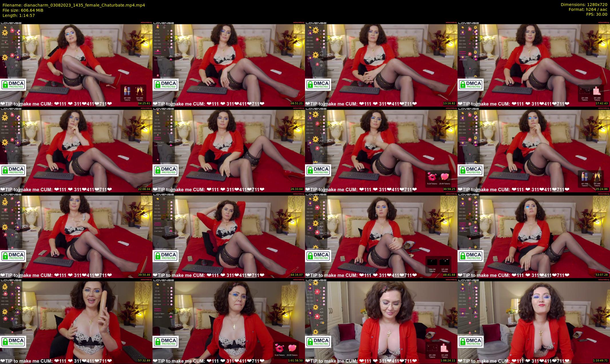 dianacharm — 75 minute Chaturbate female cam show recording, 720p, Aug 3, 2023