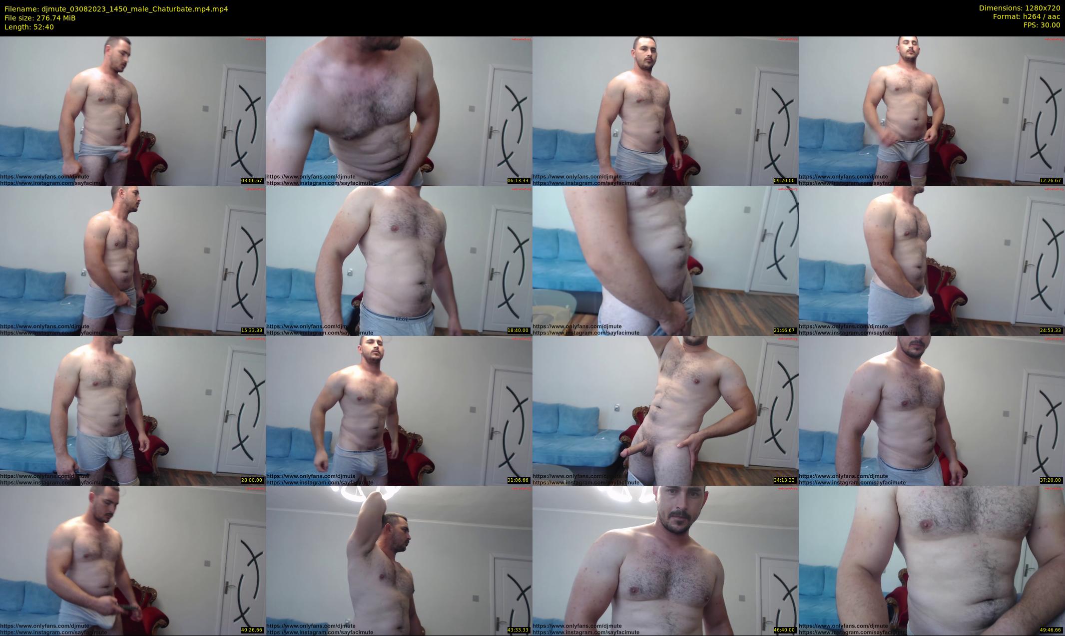 djmute — 53 minute Chaturbate male cam show recording, 720p, Aug 3, 2023
