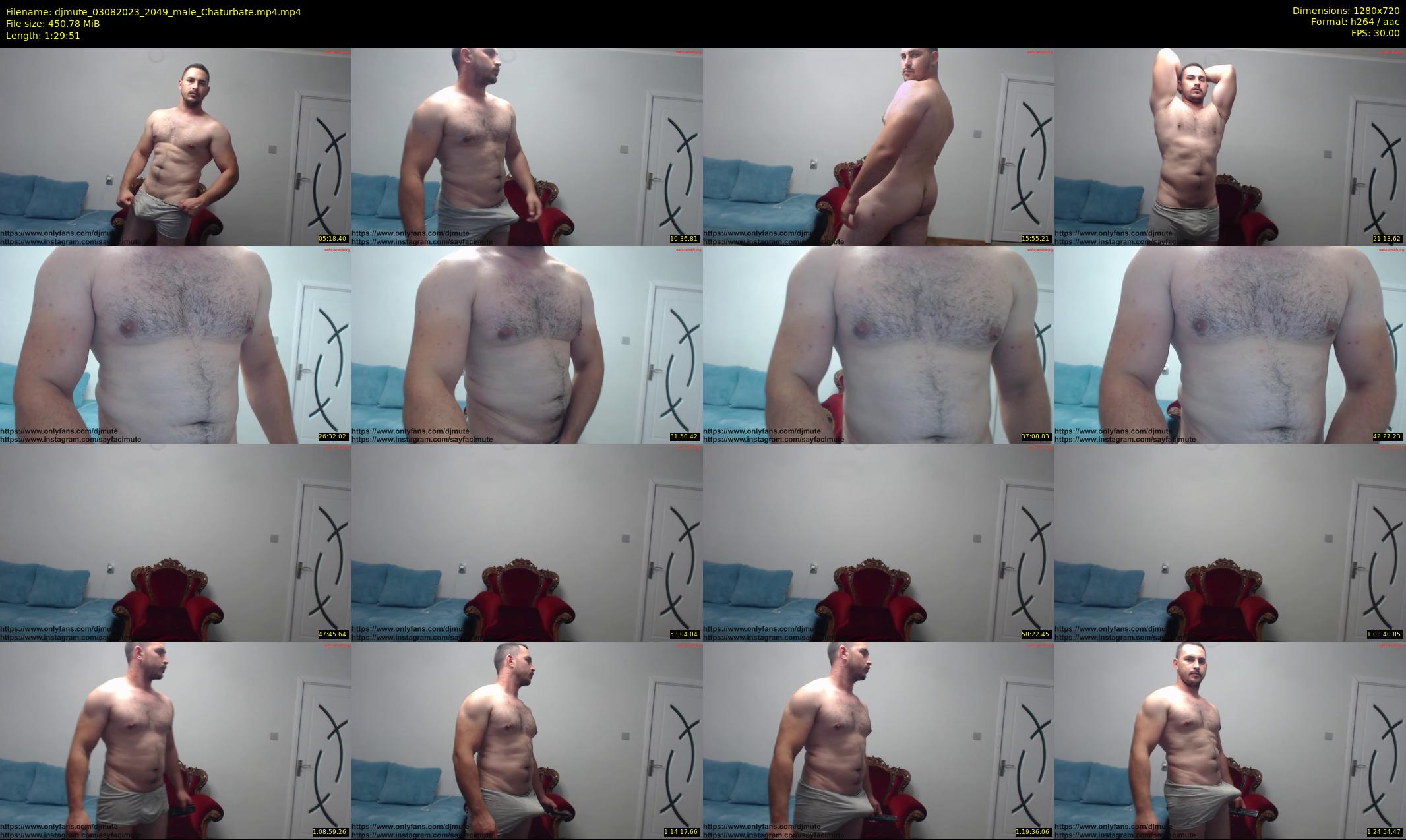 djmute — 90 minute Chaturbate male cam show recording, 720p, Aug 3, 2023