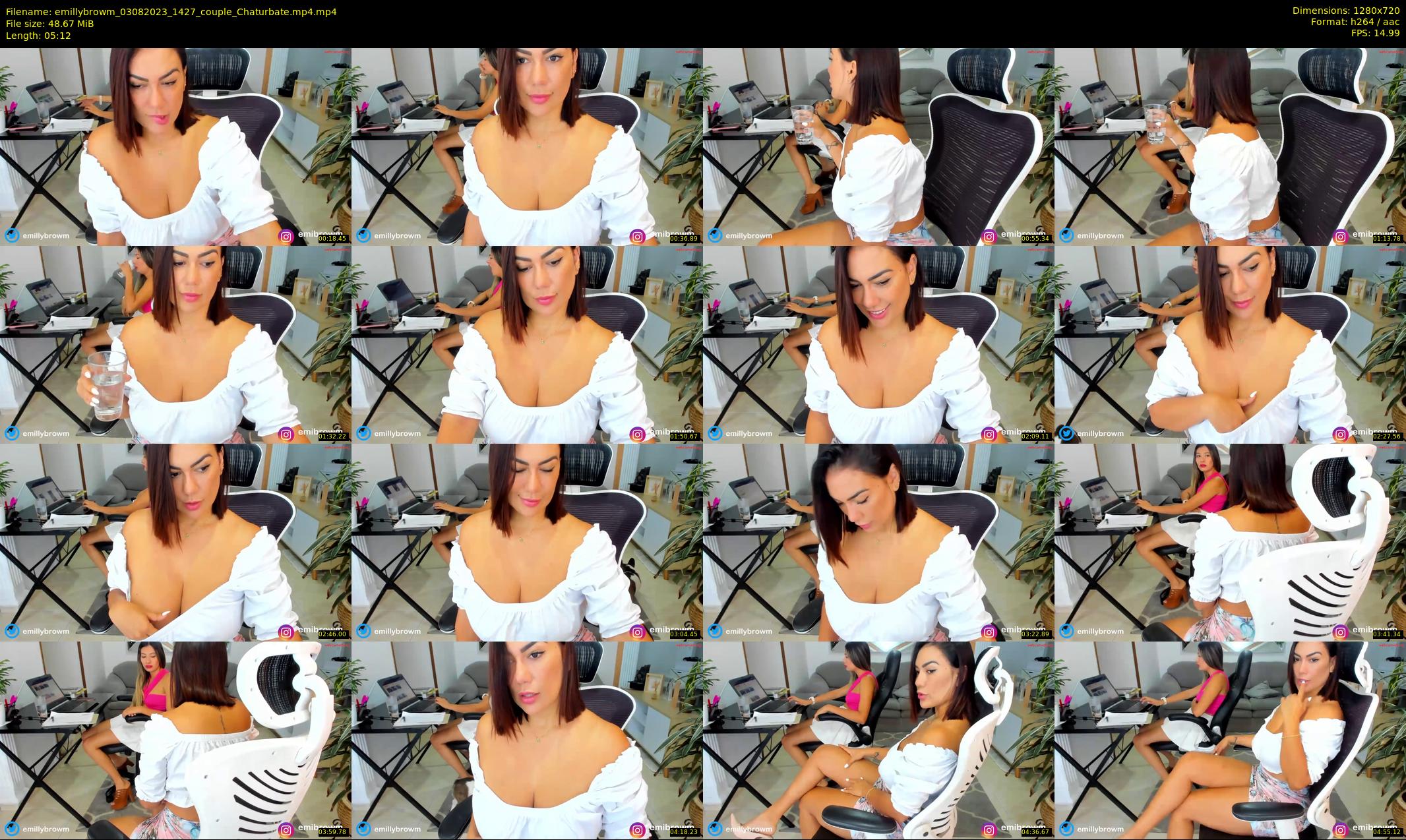 emillybrowm — 6 minute Chaturbate couple cam show recording, 720p, Aug 3, 2023