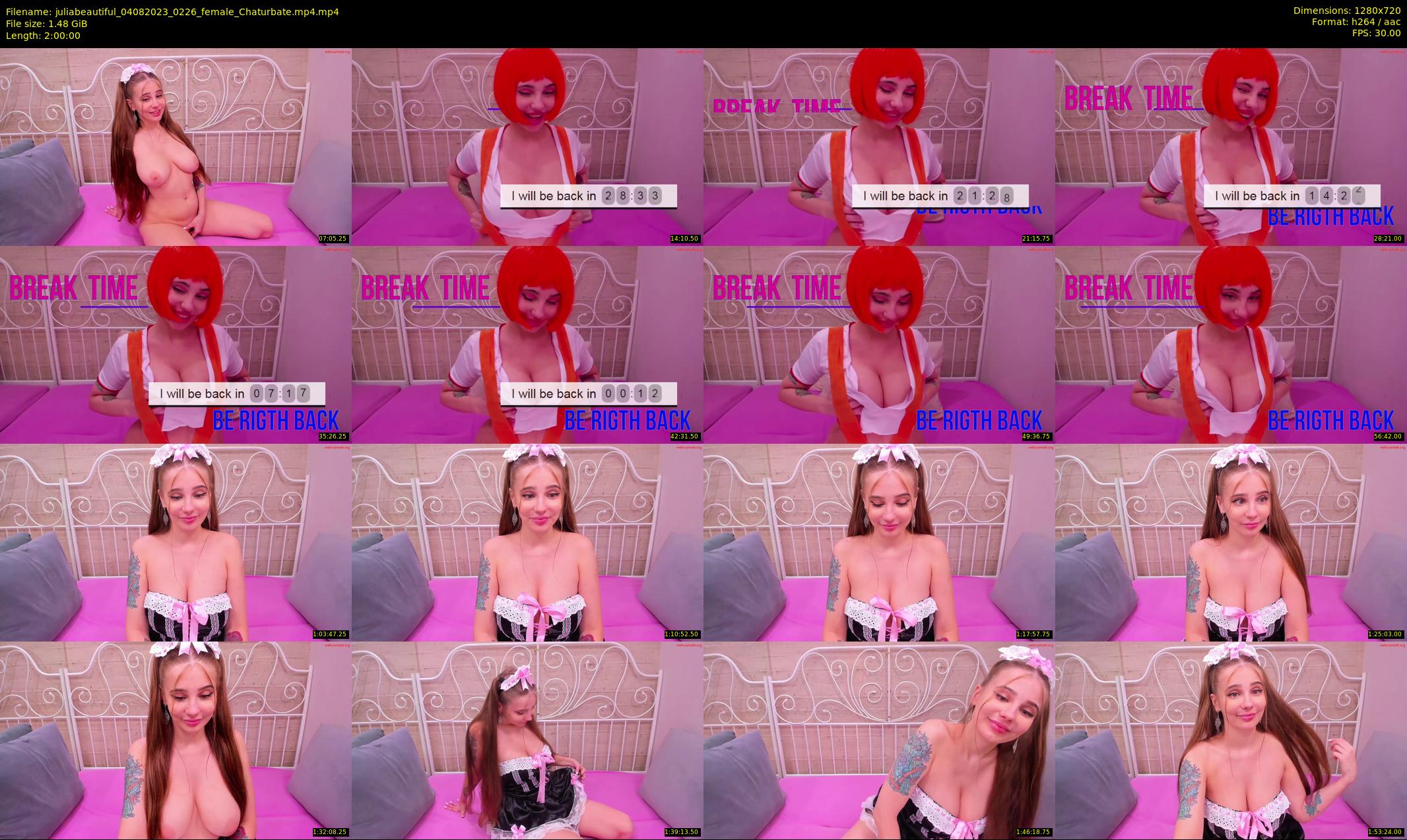 juliabeautiful — 120 minute Chaturbate female cam show recording, 720p, Aug 4, 2023