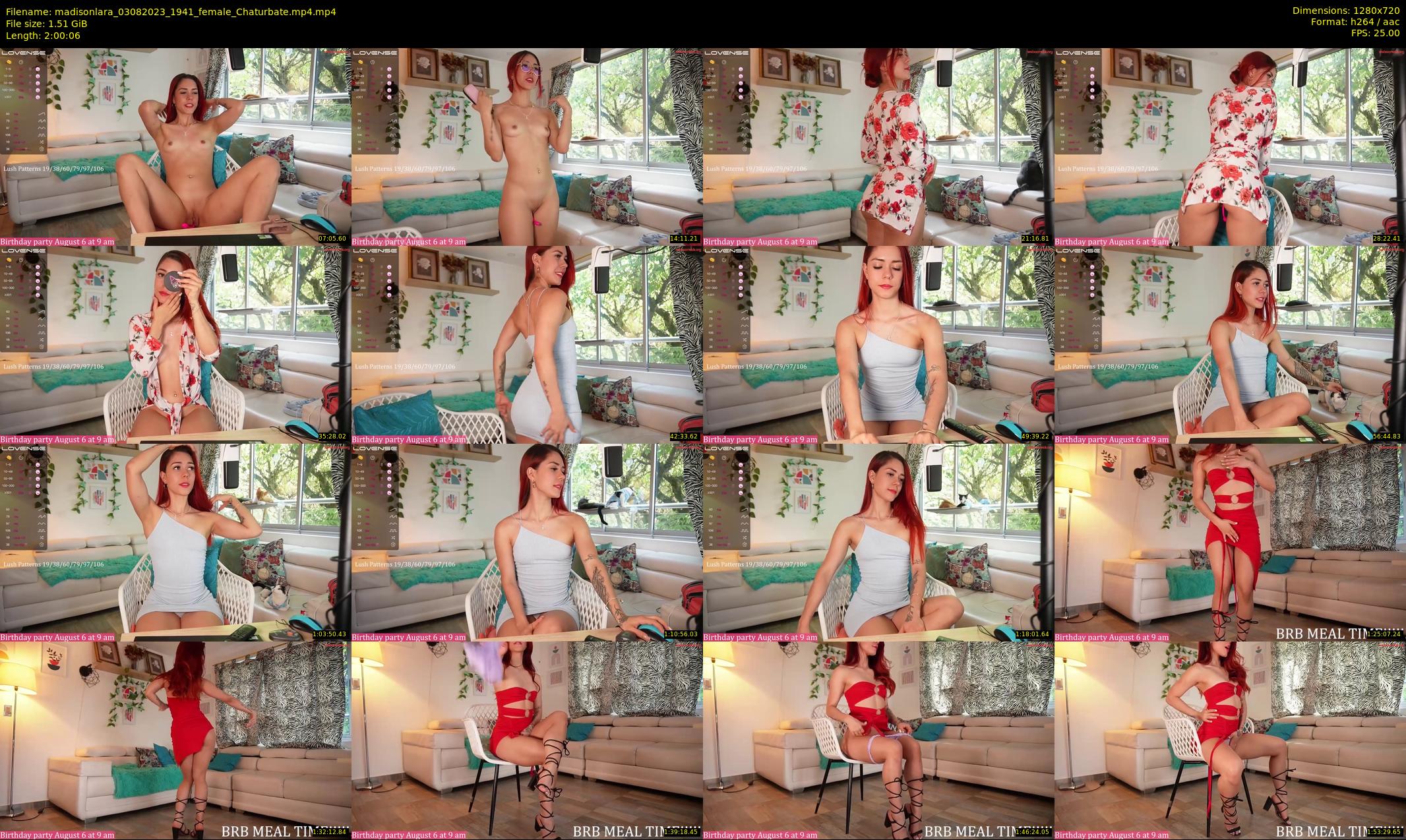 madisonlara — 121 minute Chaturbate female cam show recording, 720p, Aug 3, 2023