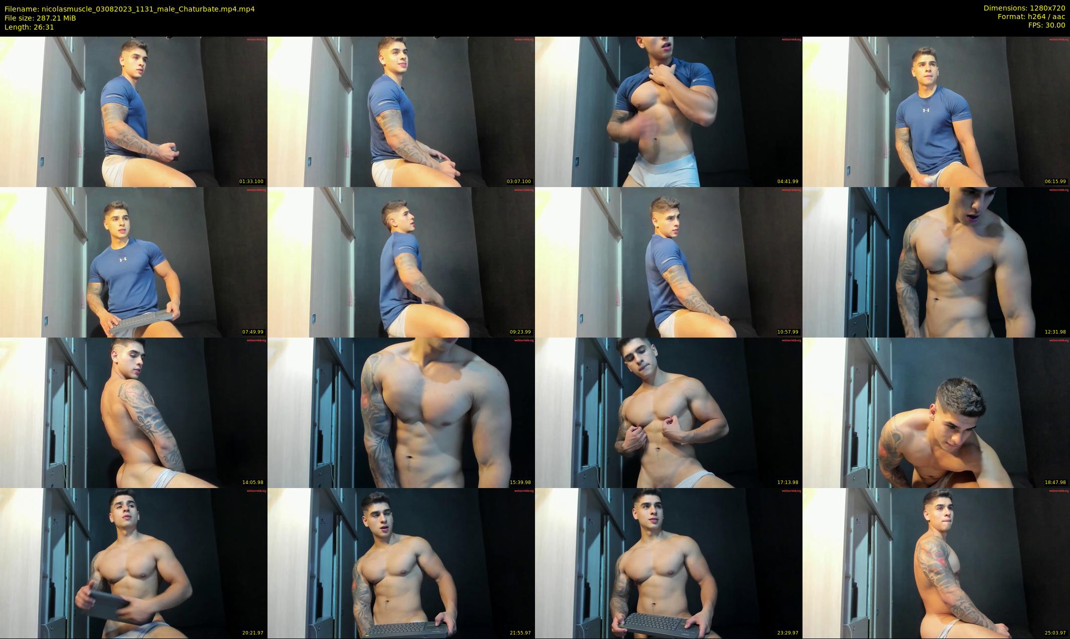 nicolasmuscle — 27 minute Chaturbate male cam show recording, 720p, Aug 3, 2023