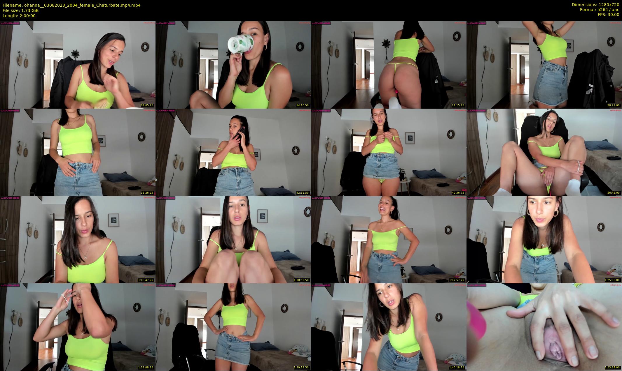 ohanna_ — 120 minute Chaturbate female cam show recording, 720p, Aug 3, 2023