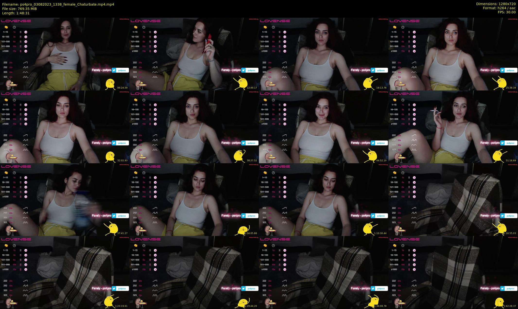 ps4pro — 109 minute Chaturbate female cam show recording, 720p, Aug 3, 2023