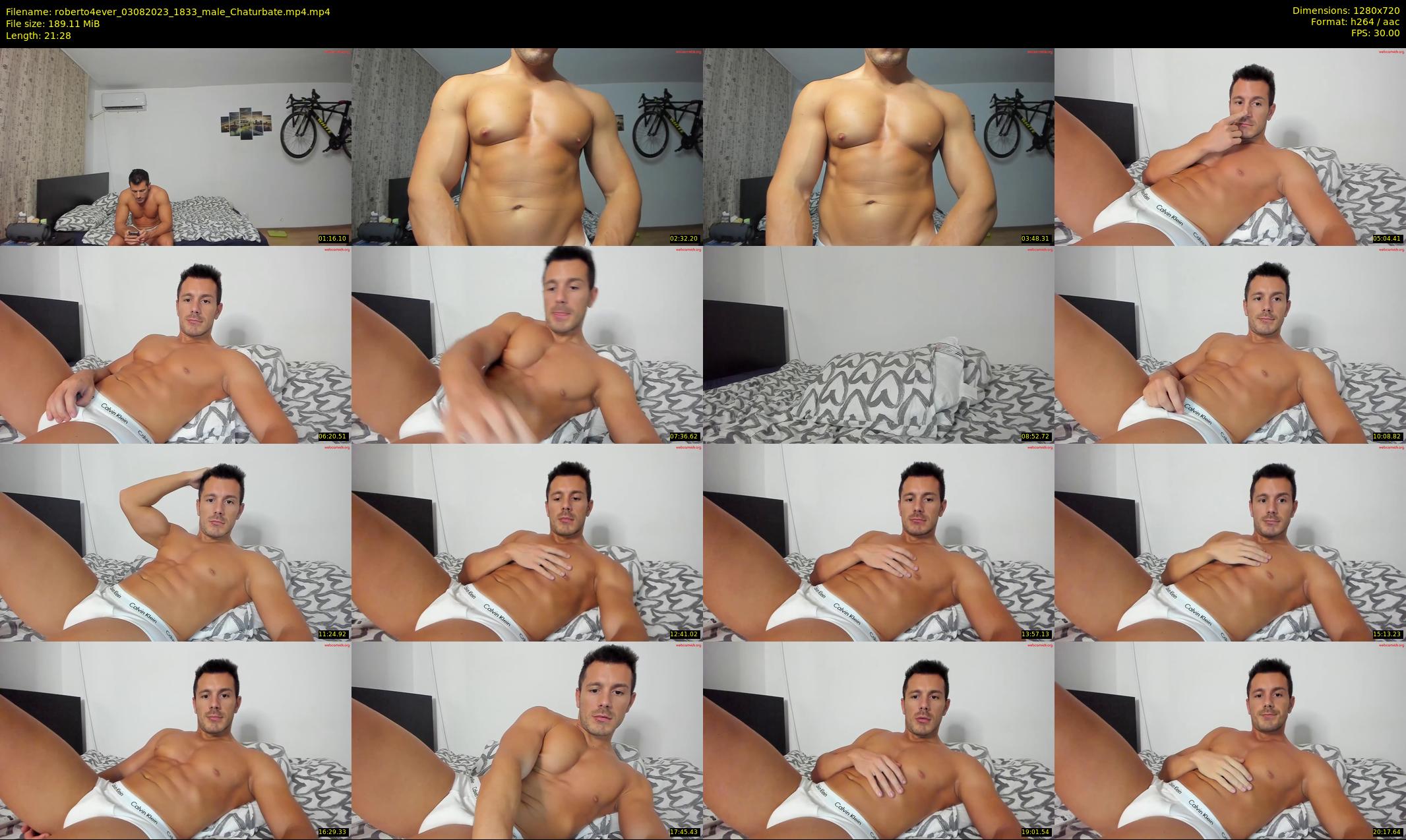 roberto4ever — 22 minute Chaturbate male cam show recording, 720p, Aug 3, 2023