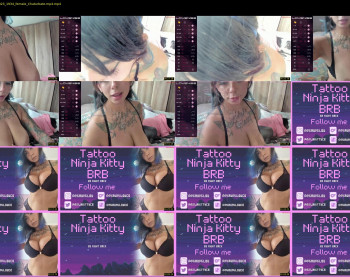 tattoo_ninja_kitty — 3 minute Chaturbate female cam show recording, 720p, Aug 3, 2023