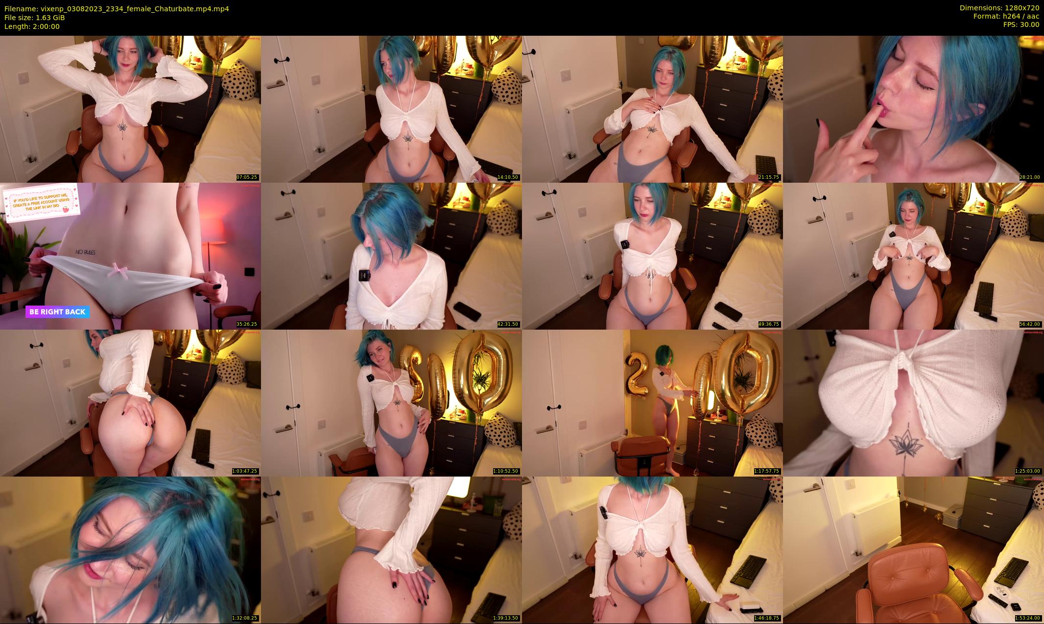vixenp — 120 minute Chaturbate female cam show recording, 720p, Aug 3, 2023