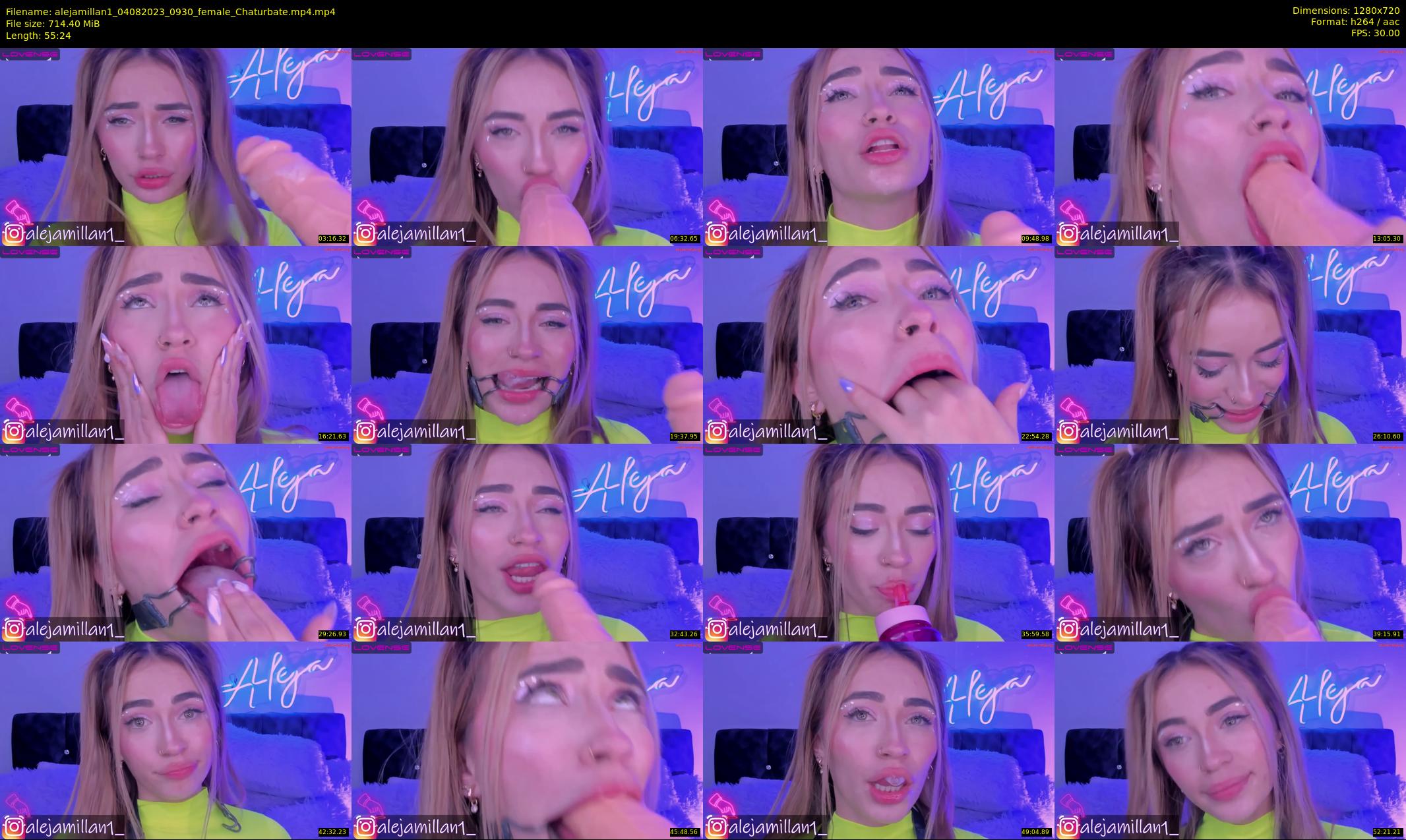 alejamillan1 — 56 minute Chaturbate female cam show recording, 720p, Aug 4, 2023
