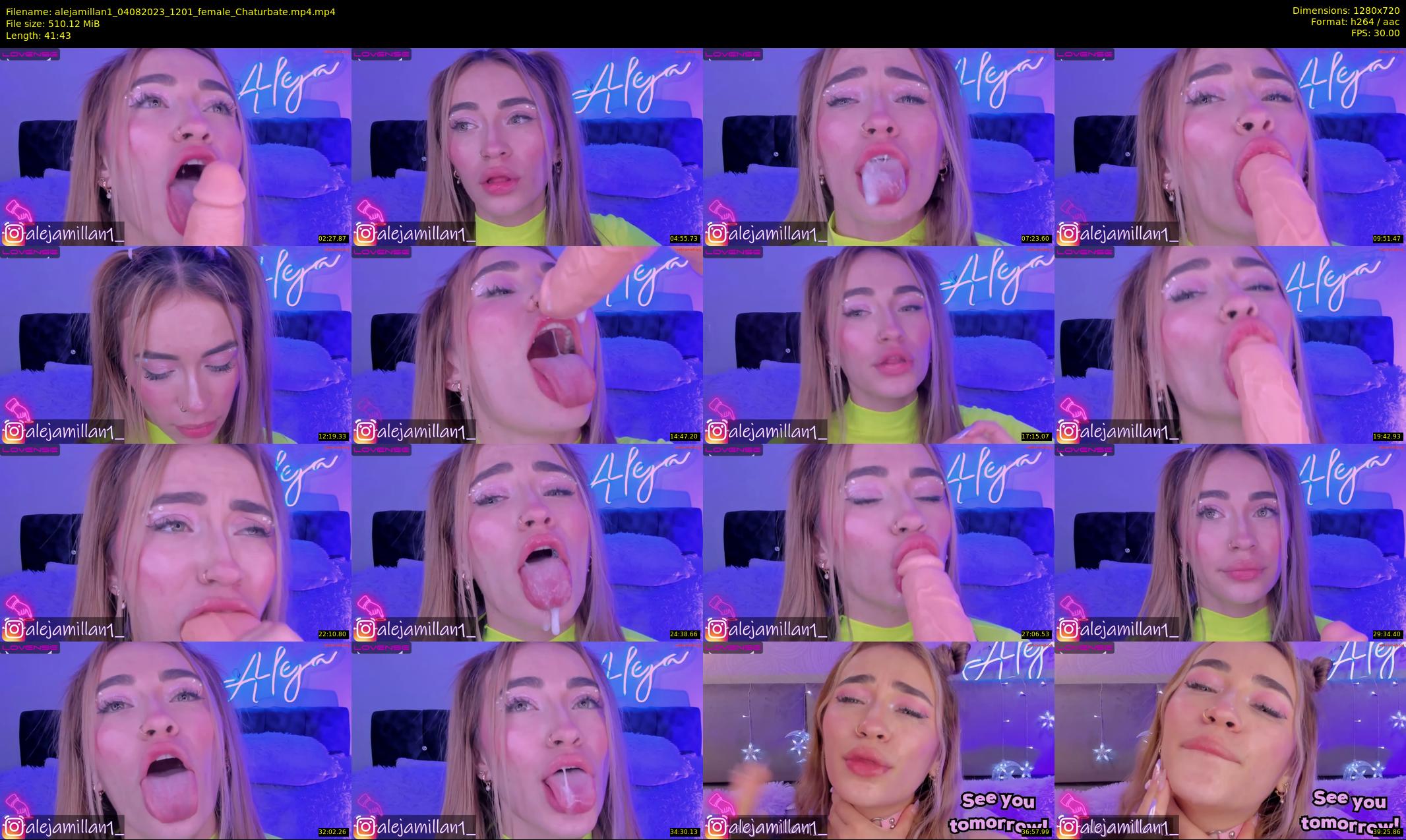 alejamillan1 — 42 minute Chaturbate female cam show recording, 720p, Aug 4, 2023