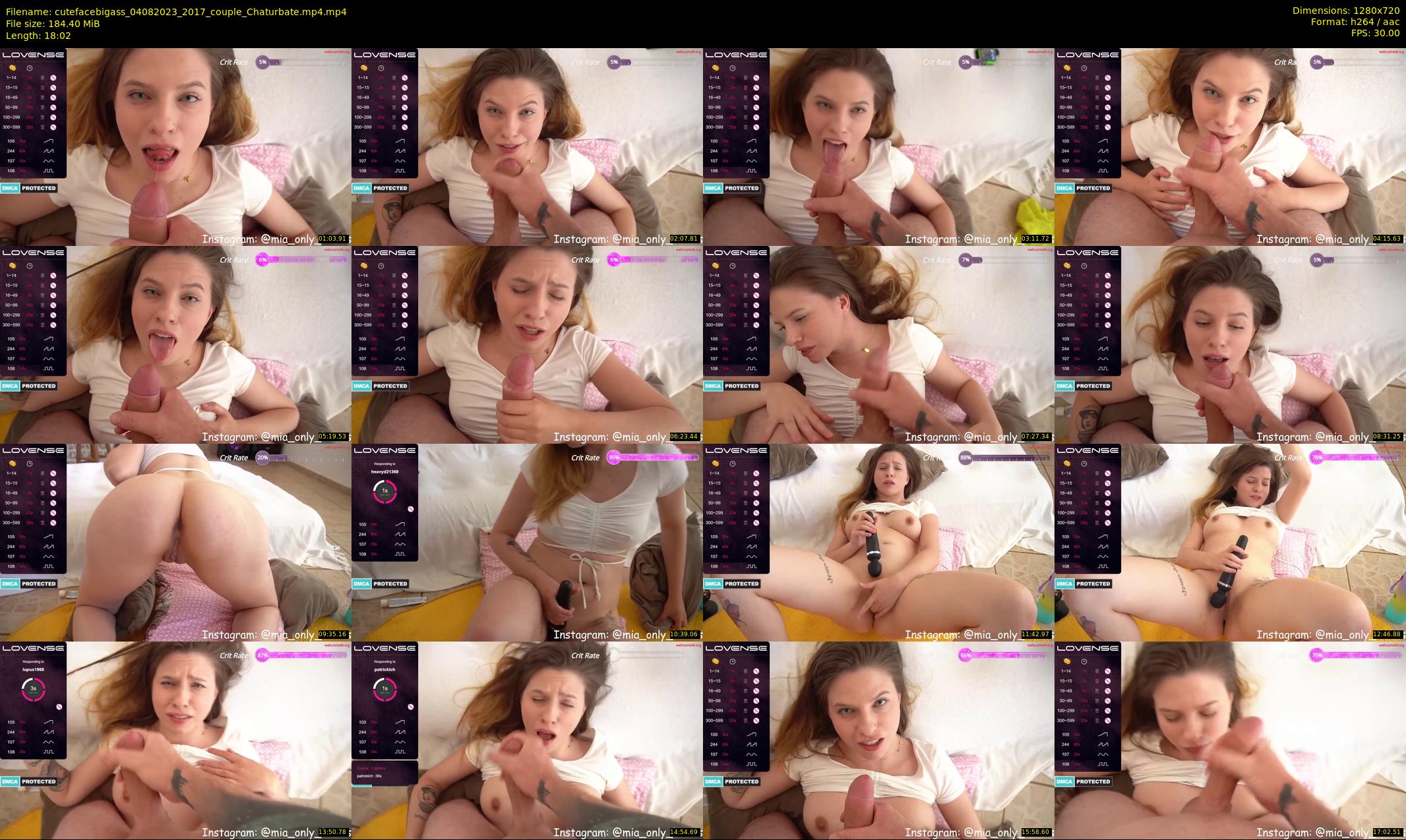 cutefacebigass — 19 minute Chaturbate couple cam show recording, 720p, Aug 4, 2023