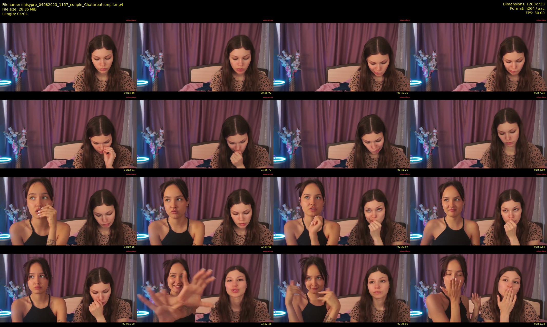 daisypro — 5 minute Chaturbate couple cam show recording, 720p, Aug 4, 2023