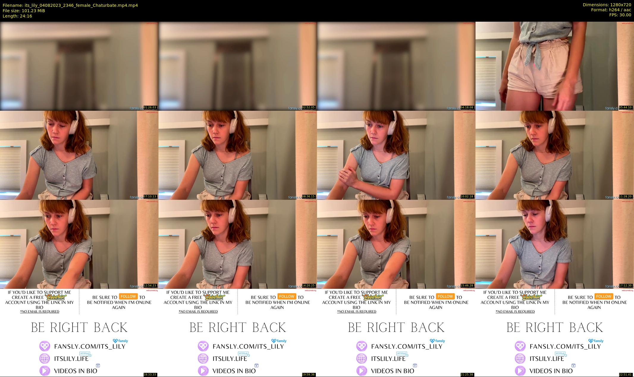 its_lily — 25 minute Chaturbate female cam show recording, 720p, Aug 4, 2023