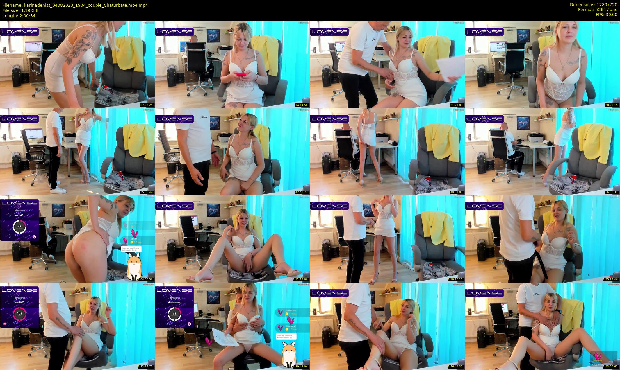 karinadeniss — 121 minute Chaturbate couple cam show recording, 720p, Aug 4, 2023