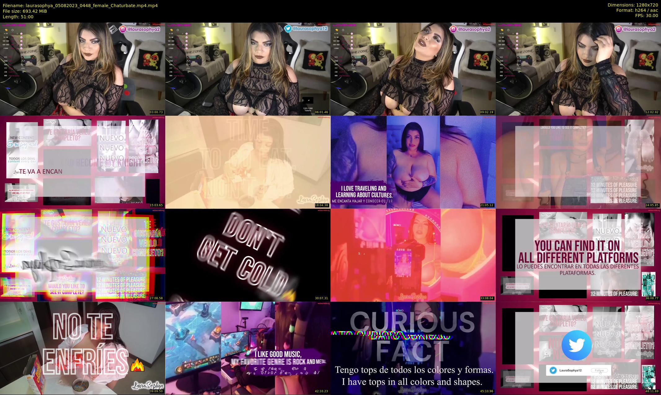laurasophya — 51 minute Chaturbate female cam show recording, 720p, Aug 5, 2023
