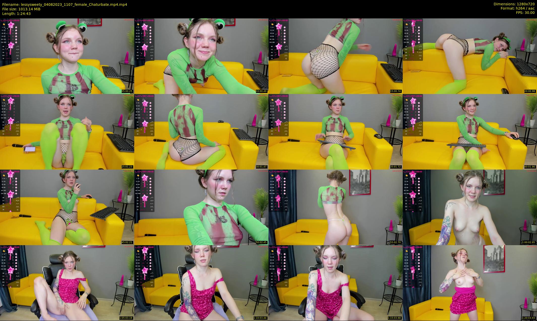 lessysweety — 85 minute Chaturbate female cam show recording, 720p, Aug 4, 2023