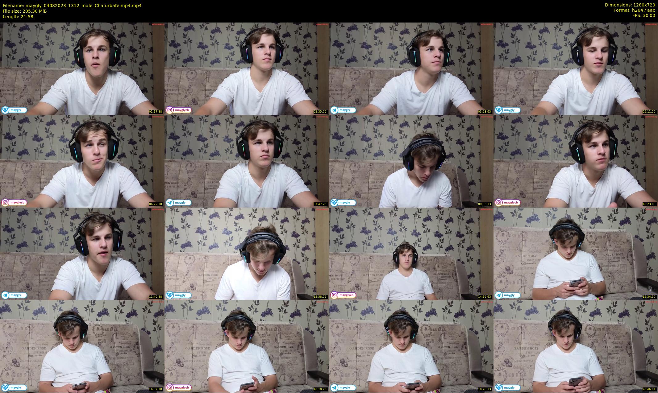 maygly — 22 minute Chaturbate male cam show recording, 720p, Aug 4, 2023
