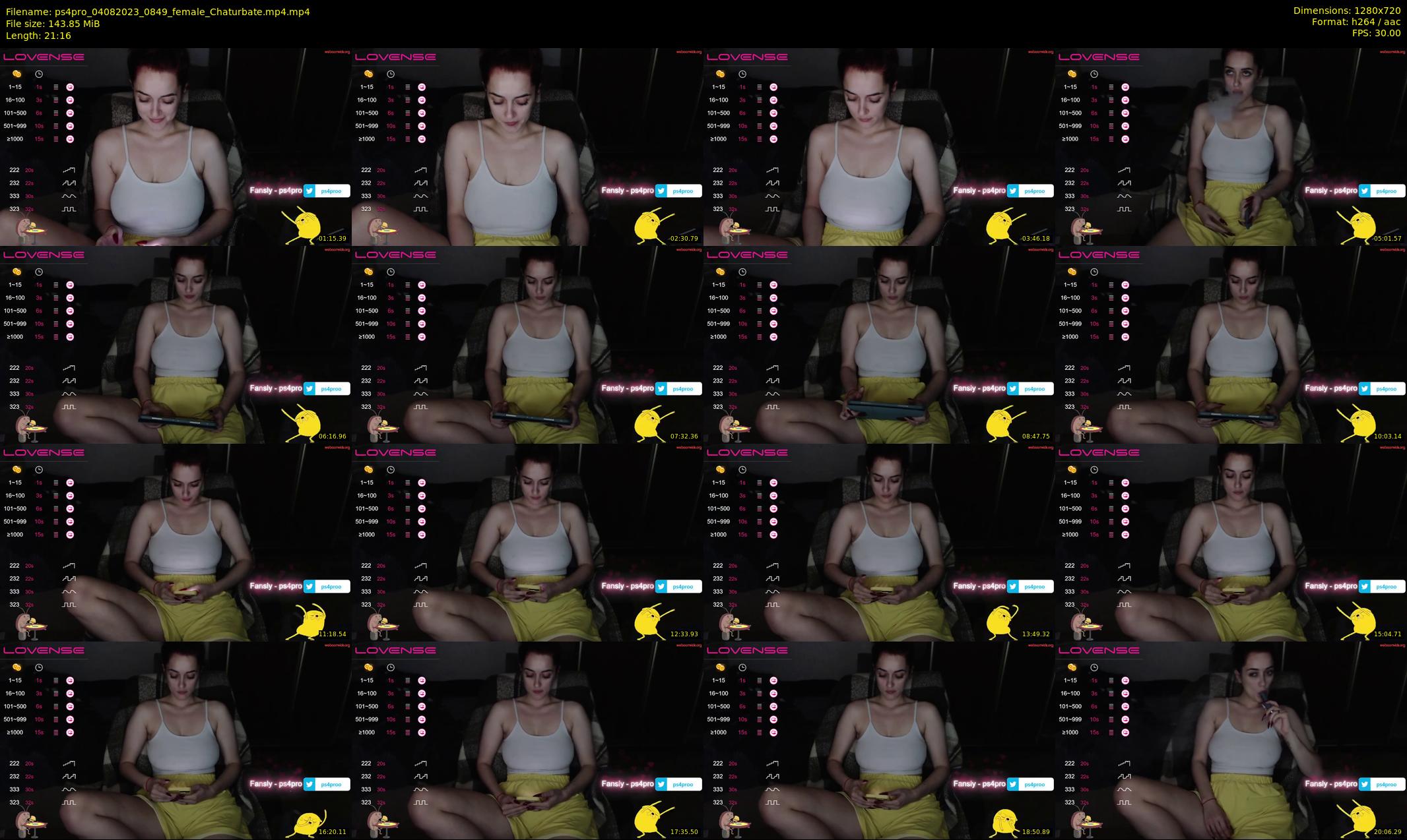 ps4pro — 22 minute Chaturbate female cam show recording, 720p, Aug 4, 2023