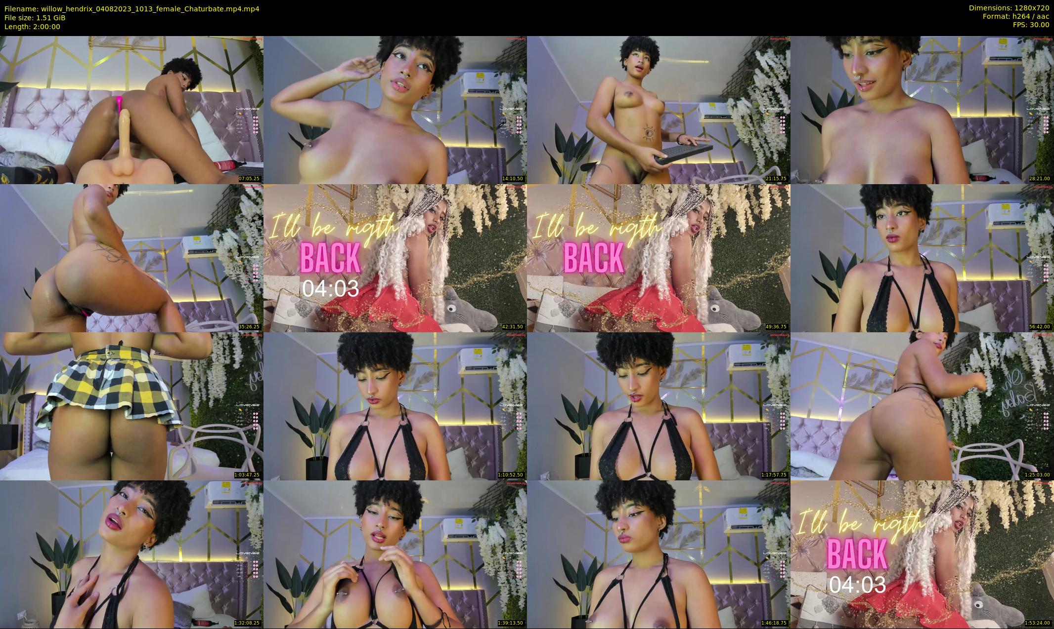 willow_hendrix — 120 minute Chaturbate female cam show recording, 720p, Aug 4, 2023