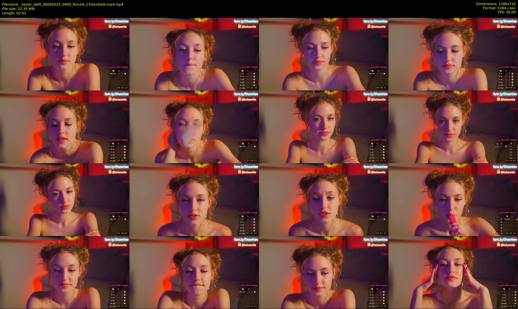 _taylor_swift — 3 minute Chaturbate female cam show recording, 720p, Aug 6, 2023