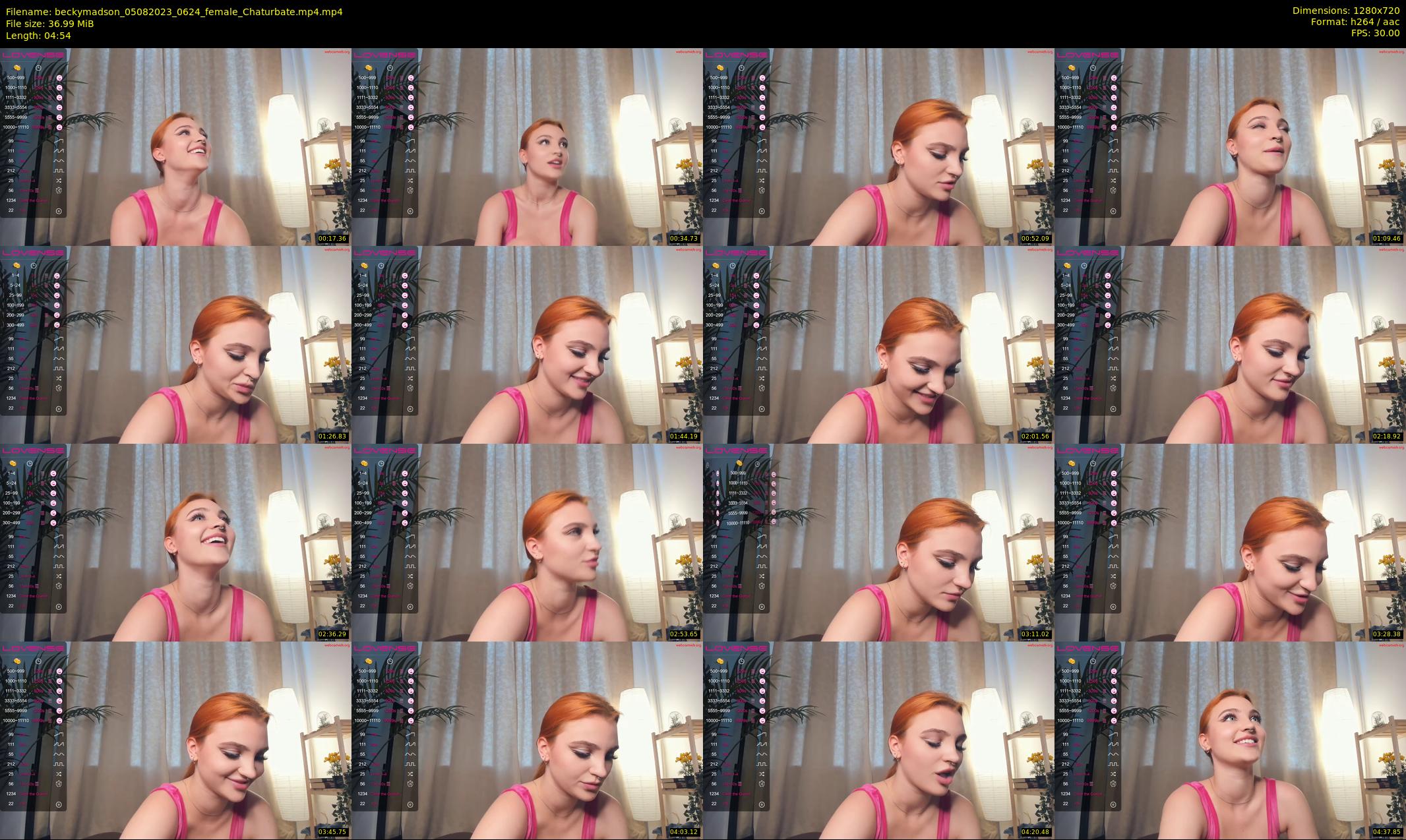 beckymadson — 5 minute Chaturbate female cam show recording, 720p, Aug 5, 2023