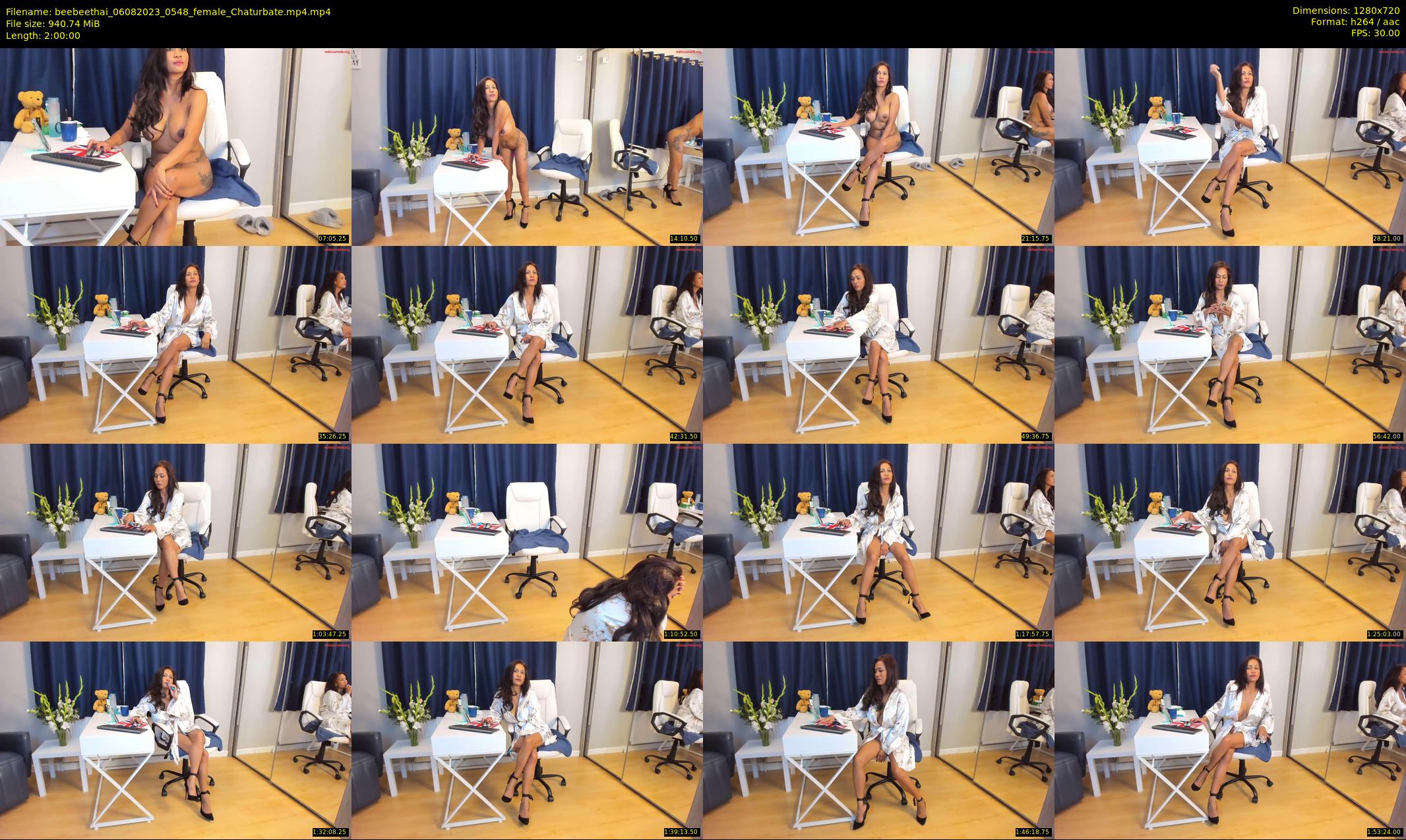 beebeethai — 120 minute Chaturbate female cam show recording, 720p, Aug 6, 2023