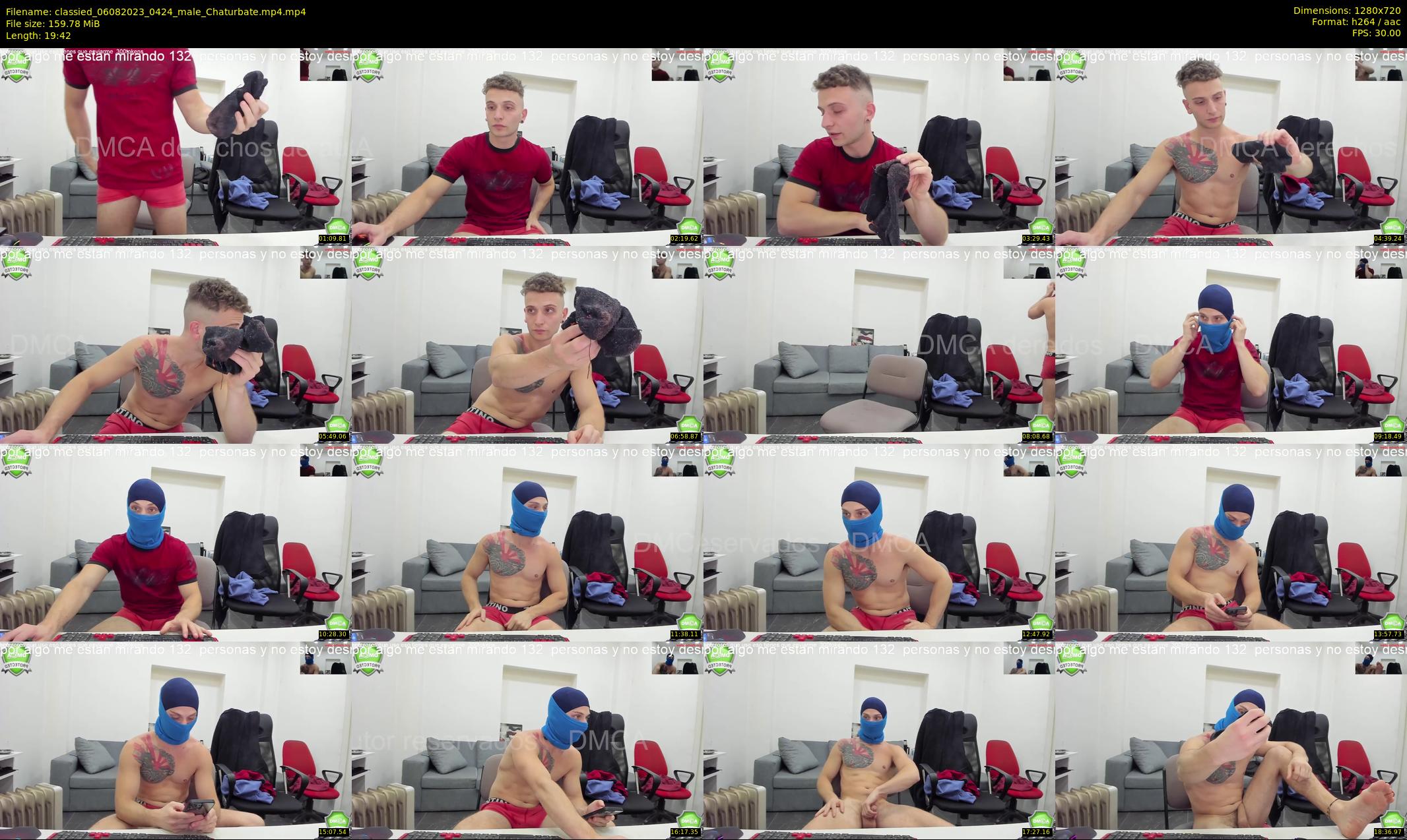 classied — 20 minute Chaturbate male cam show recording, 720p, Aug 6, 2023