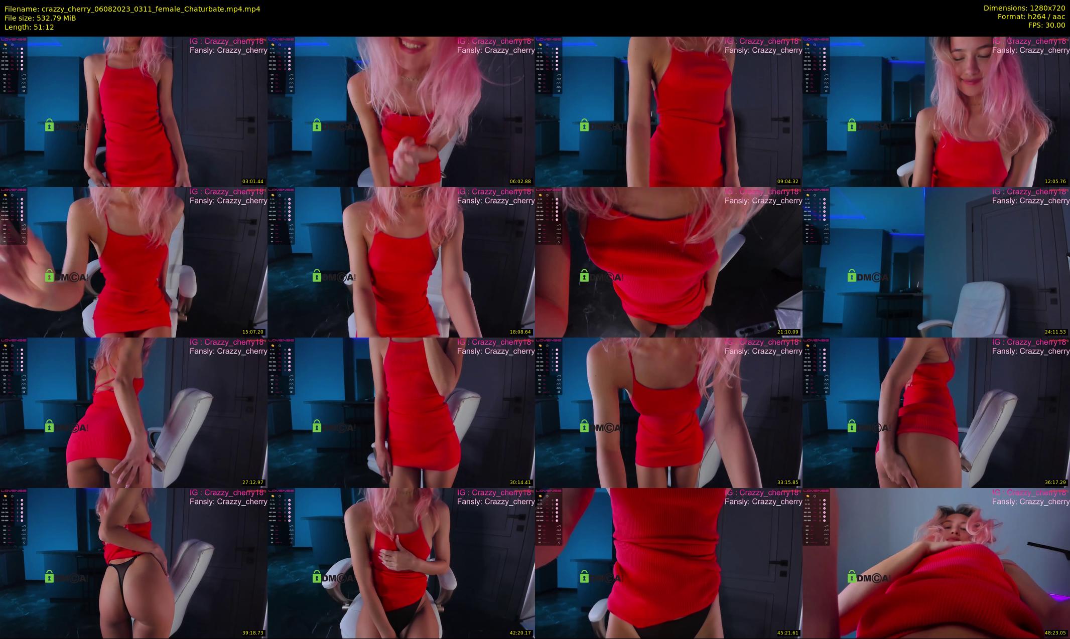 crazzy_cherry — 52 minute Chaturbate female cam show recording, 720p, Aug 6, 2023