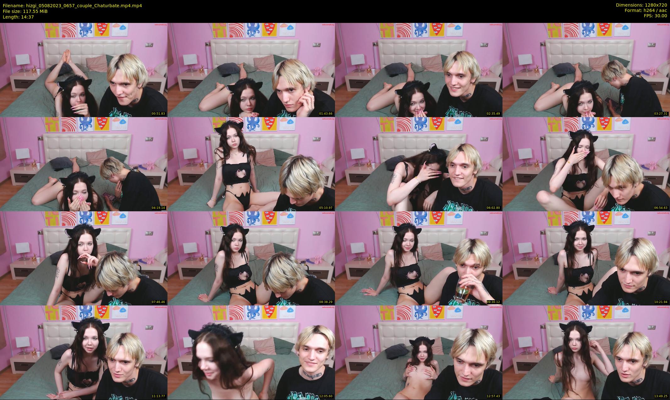 hizgi — 15 minute Chaturbate couple cam show recording, 720p, Aug 5, 2023