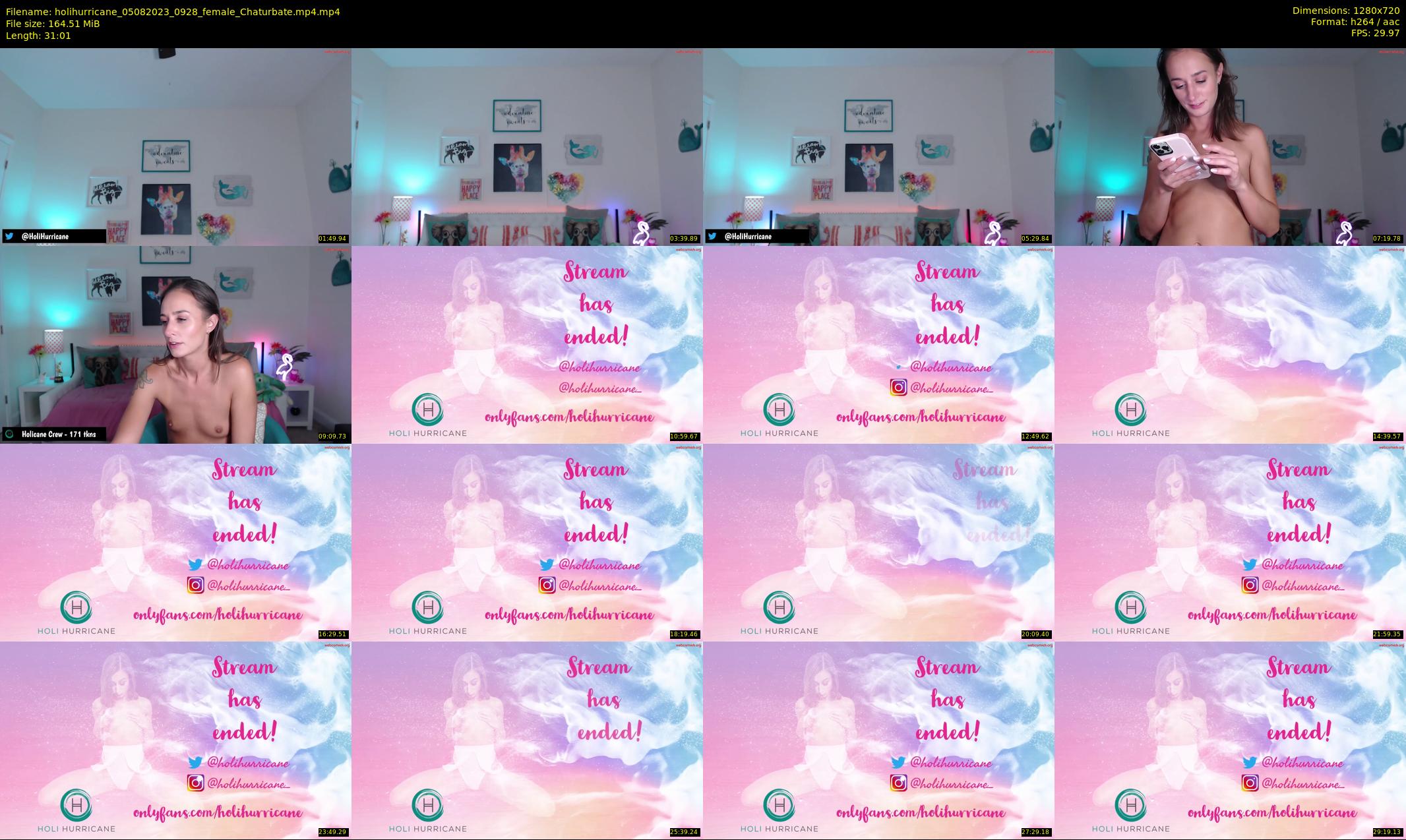 holihurricane — 32 minute Chaturbate female cam show recording, 720p, Aug 5, 2023