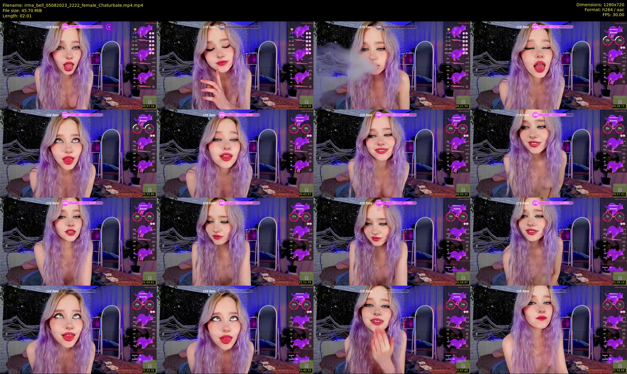 irma_bell — 3 minute Chaturbate female cam show recording, 720p, Aug 5, 2023