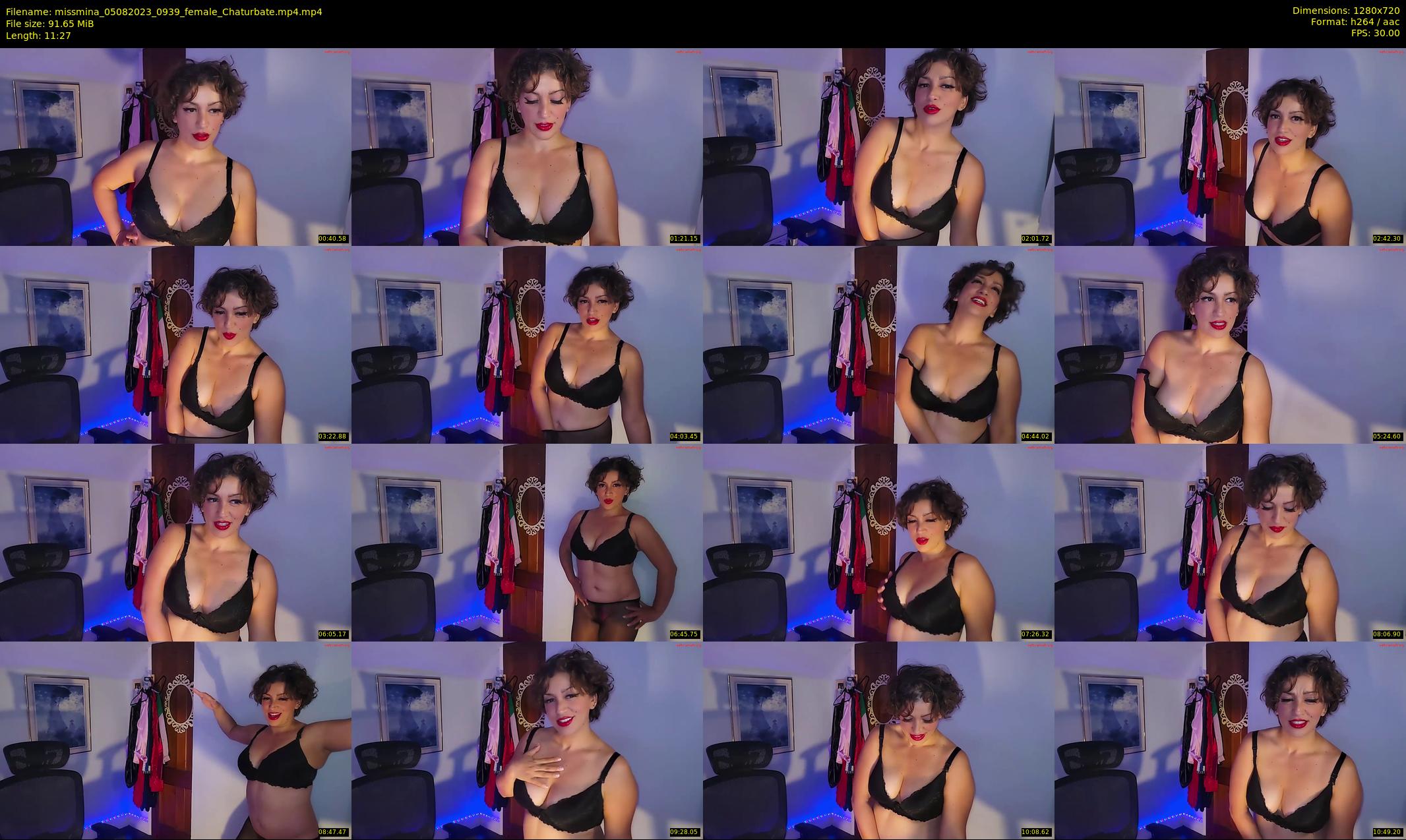 missmina — 12 minute Chaturbate female cam show recording, 720p, Aug 5, 2023