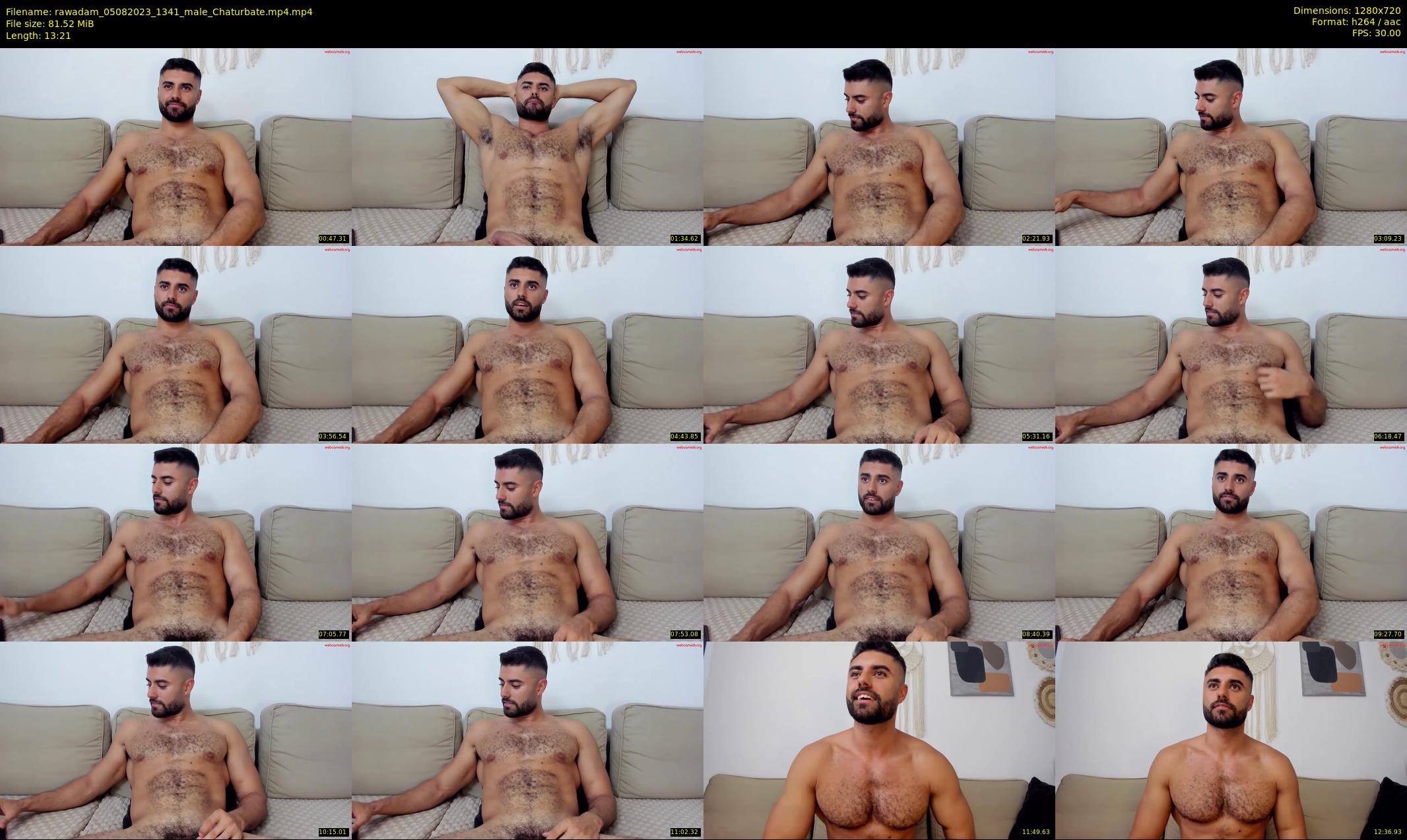 rawadam — 14 minute Chaturbate male cam show recording, 720p, Aug 5, 2023