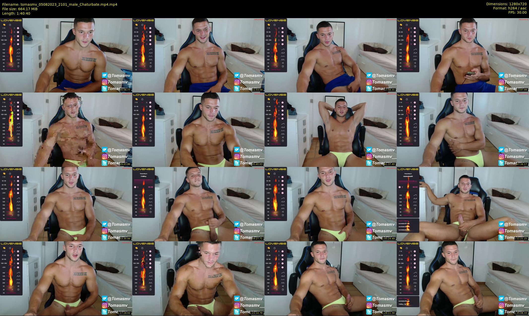 tomasmv — 101 minute Chaturbate male cam show recording, 720p, Aug 5, 2023