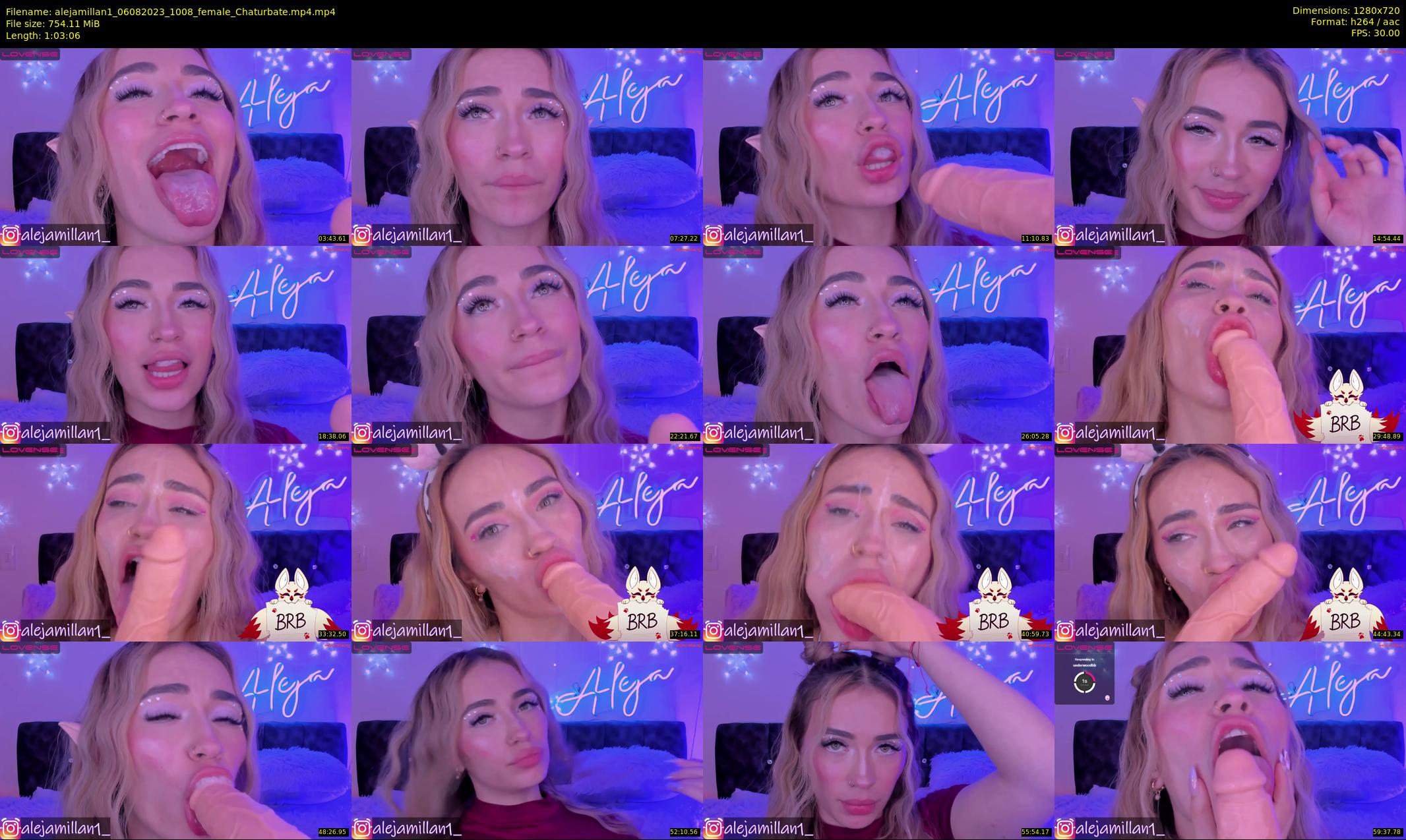 alejamillan1 — 64 minute Chaturbate female cam show recording, 720p, Aug 6, 2023