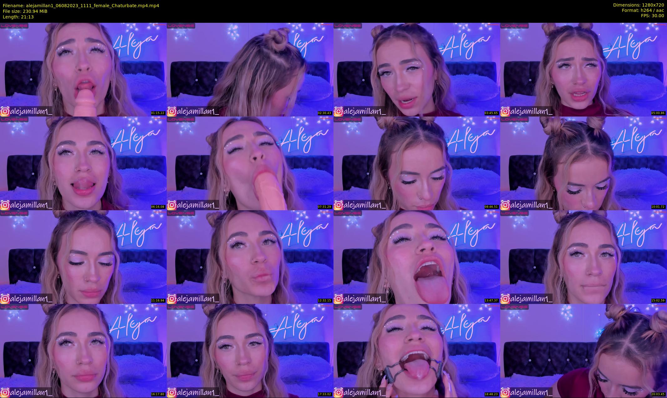 alejamillan1 — 22 minute Chaturbate female cam show recording, 720p, Aug 6, 2023