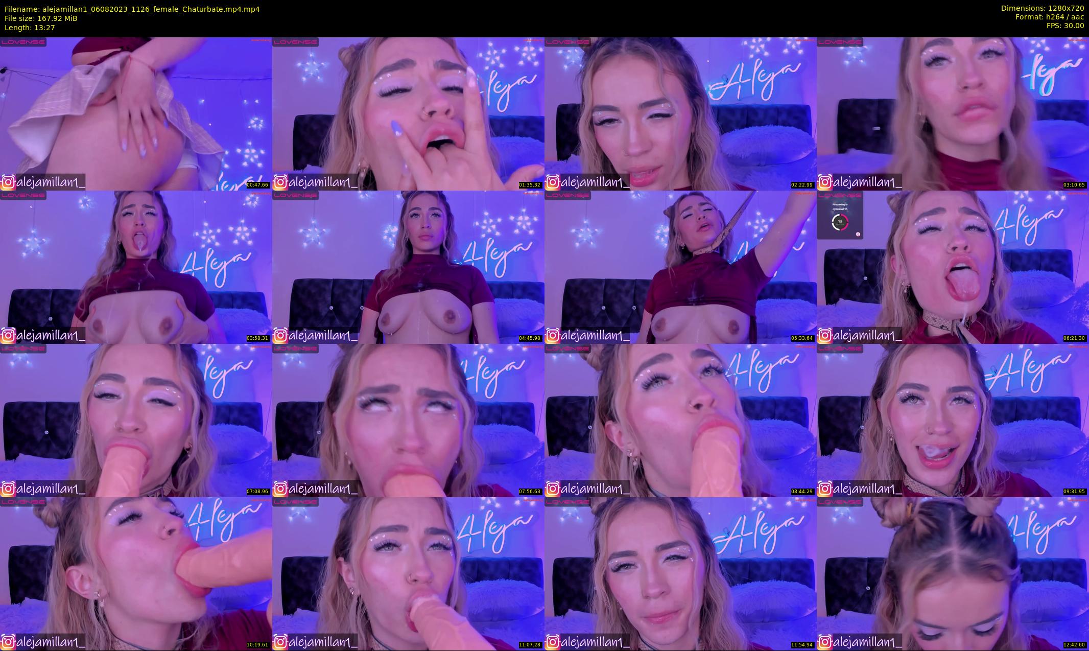 alejamillan1 — 14 minute Chaturbate female cam show recording, 720p, Aug 6, 2023